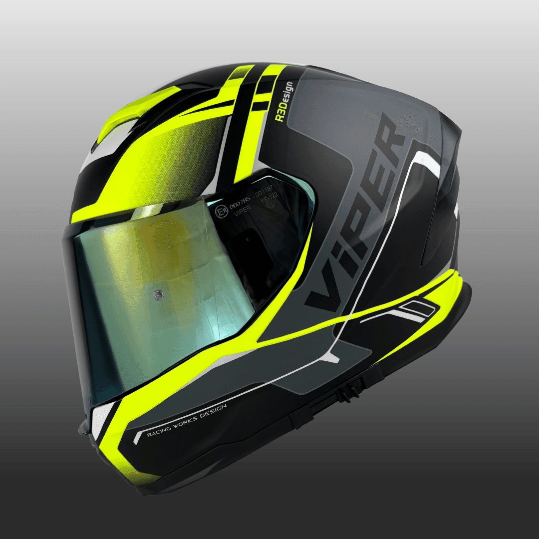 Viper RSV255 DV Premium Full Face Motorcycle Helmet BLUE