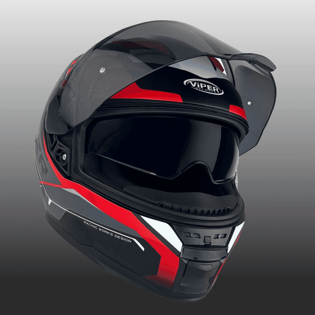 Viper RSV255 DV Premium Full Face Motorcycle Helmet YELLOW