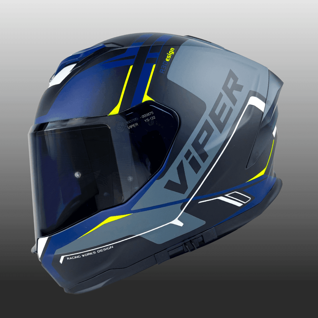 Viper RSV255 DV Premium Full Face Motorcycle Helmet BLUE