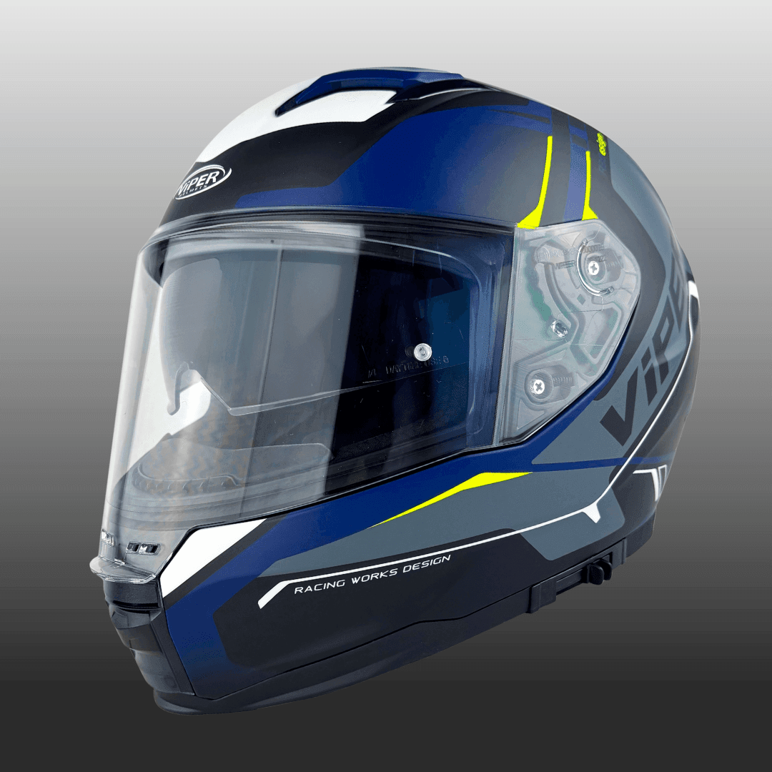 Viper RSV255 DV Premium Full Face Motorcycle Helmet BLUE