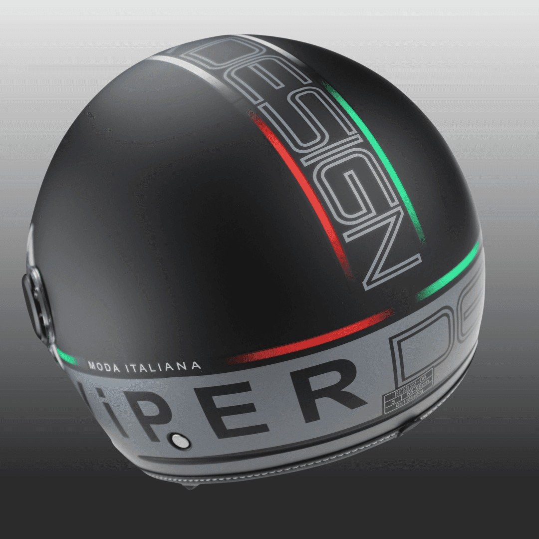 Viper RSV19 Open Face / Jet Motorcycle Helmet Matt Titanium