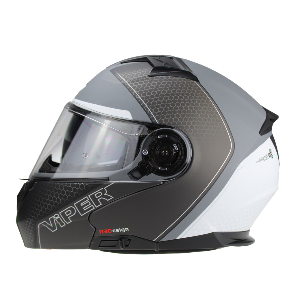 Viper RSV345 Flip-Up Motorcycle Black
