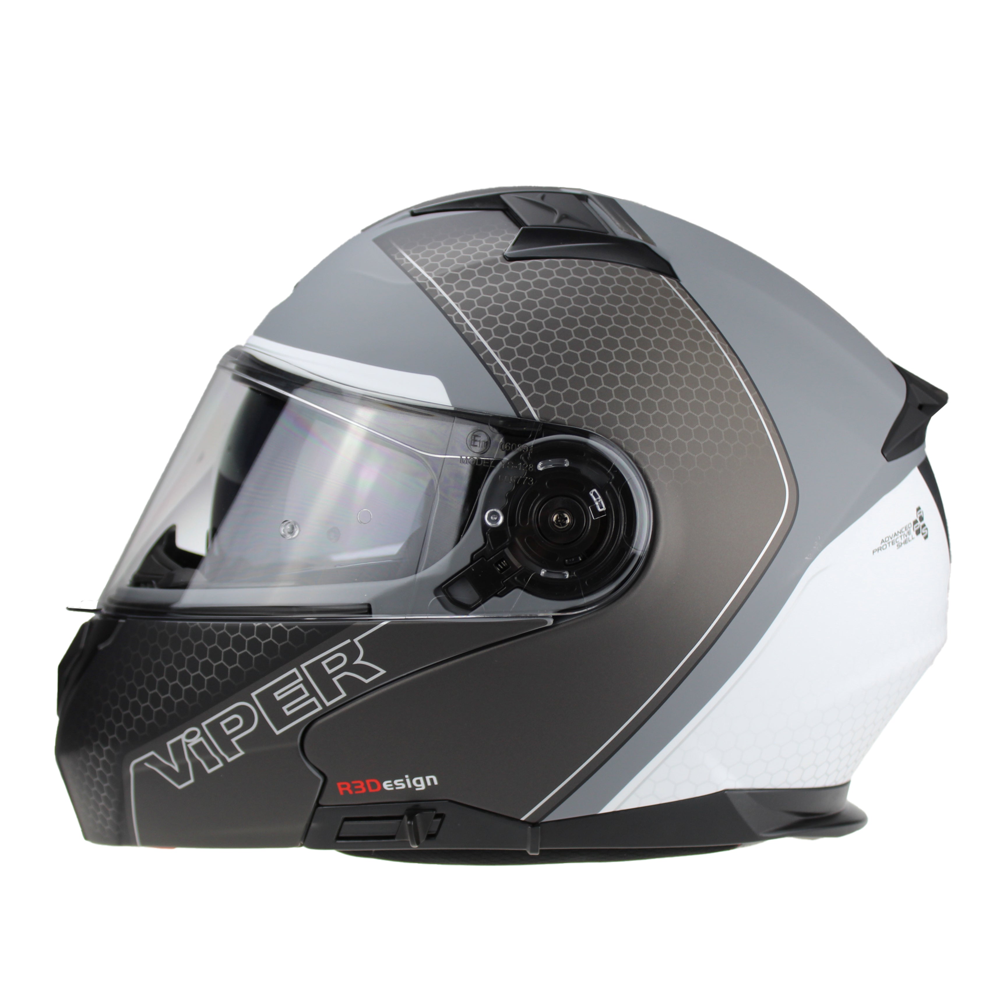 Viper RSV345 Flip-Up Motorcycle Black