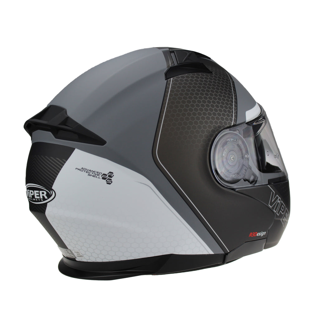Viper RSV345 Flip-Up Motorcycle Black
