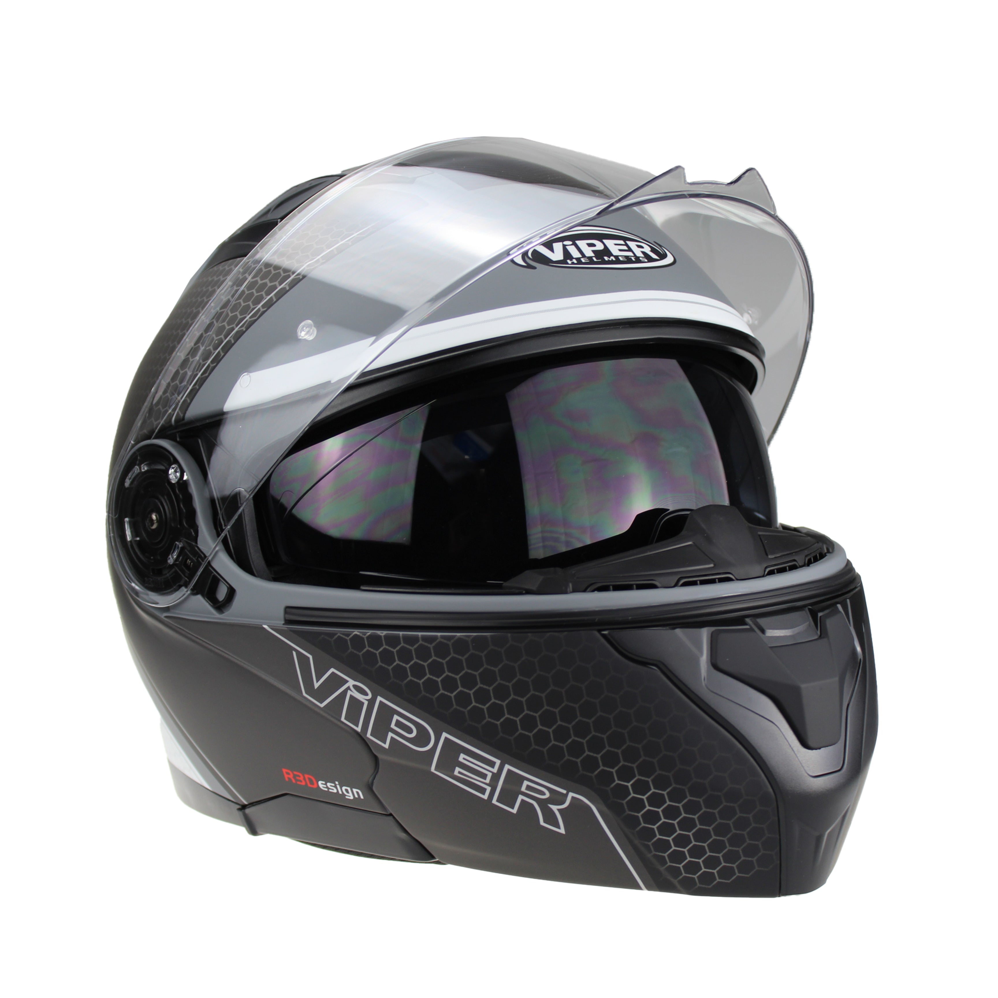 Viper RSV345 Flip-Up Motorcycle White