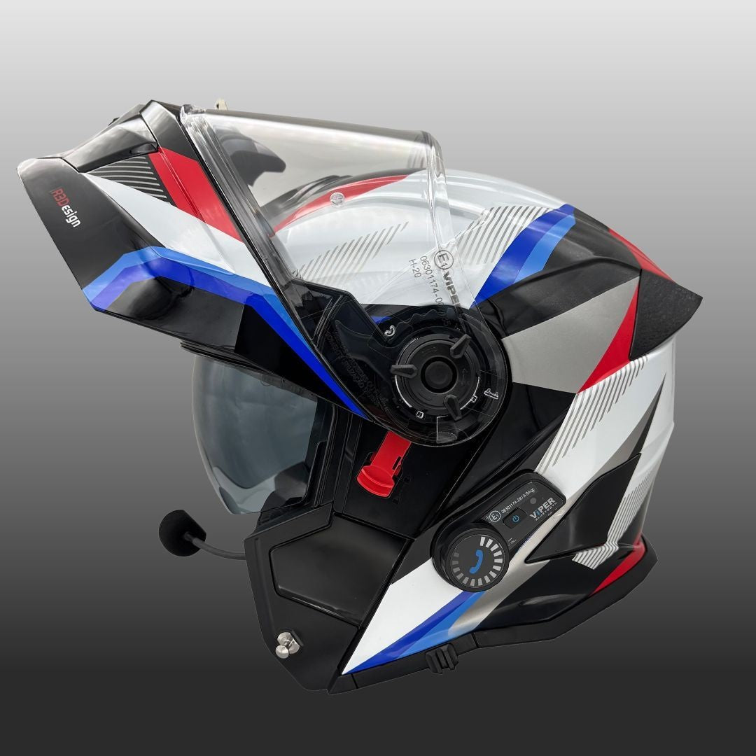 Viper RSV121 V.8 Bluetooth Flip Front Motorcycle Helmet Matt Black