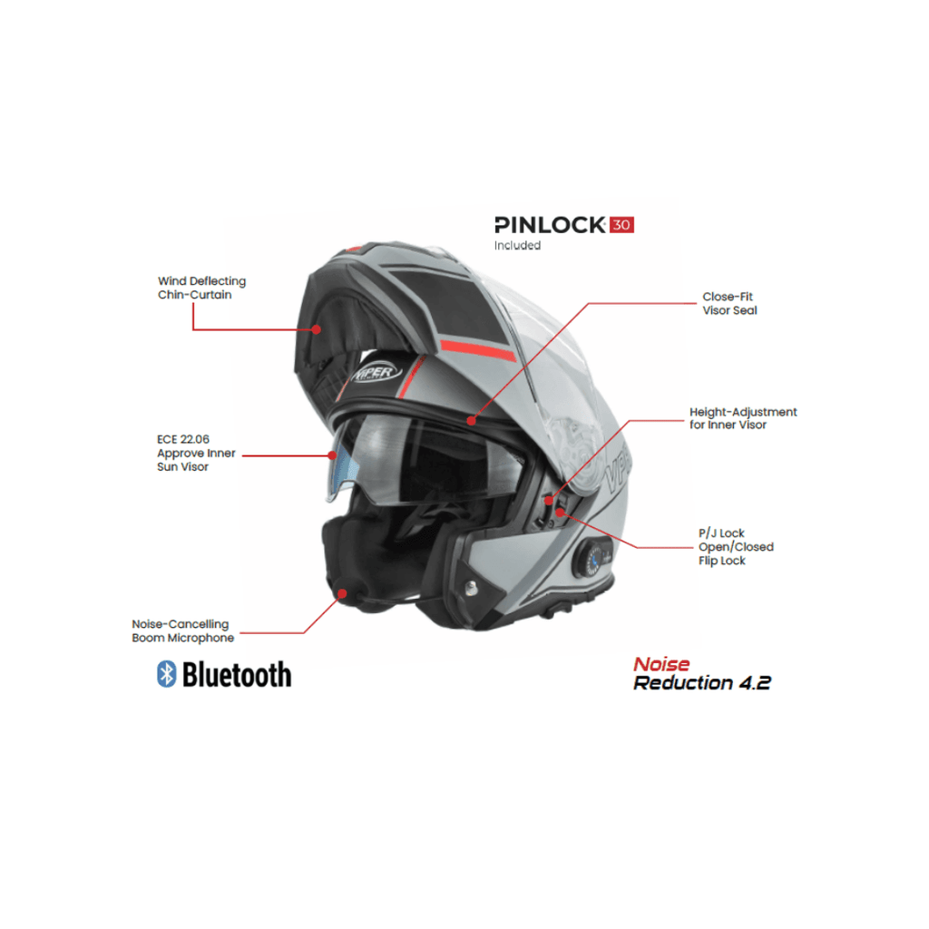 Viper RSV191 Bluetooth Flip Front Motorcycle Helmet