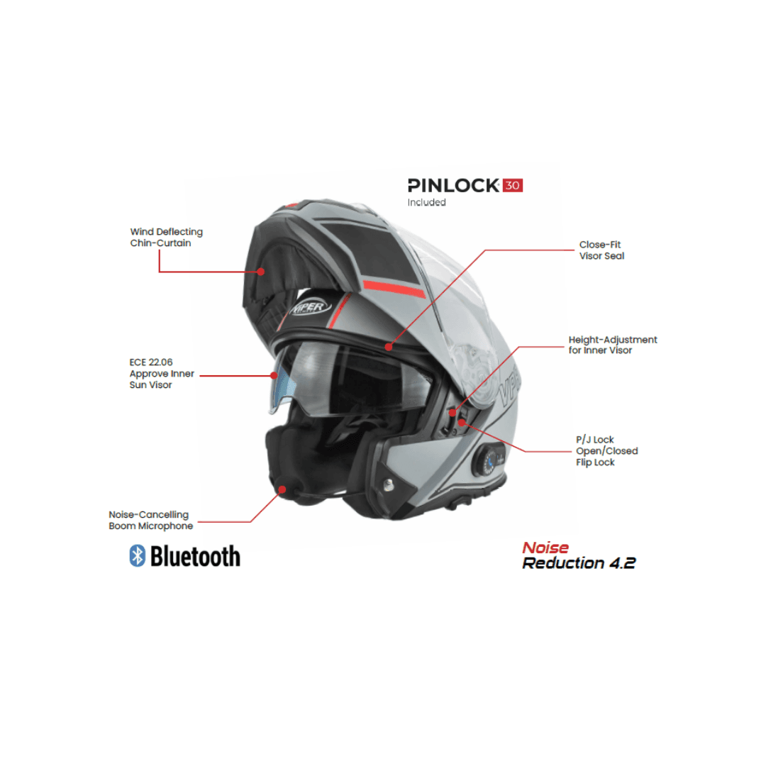 Viper RSV191 Bluetooth Flip Front Motorcycle Helmet