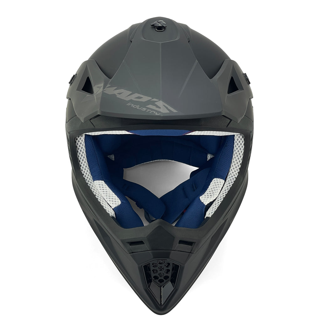 Mx Helmet Xl 62 Matt Black, Swap'S S818 Full Face Csw1F1005, !! Acu Gold Approved !!