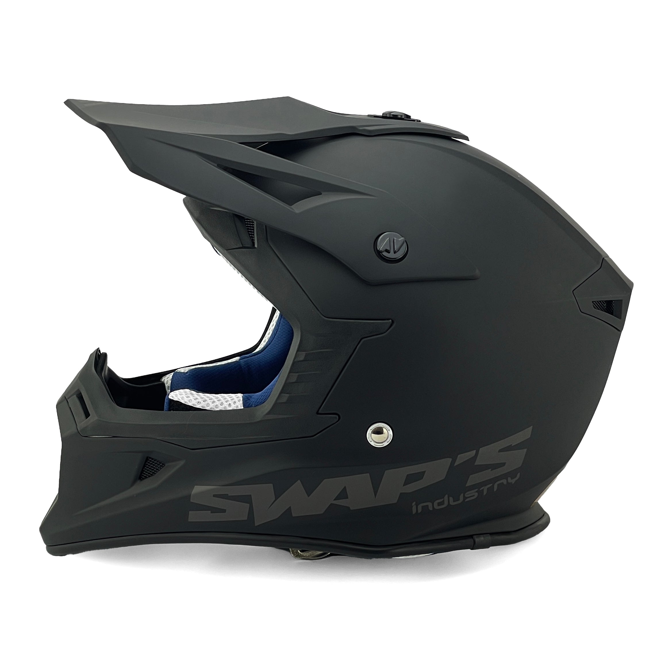 Mx Helmet Xl 62 Matt Black, Swap'S S818 Full Face Csw1F1005, !! Acu Gold Approved !!