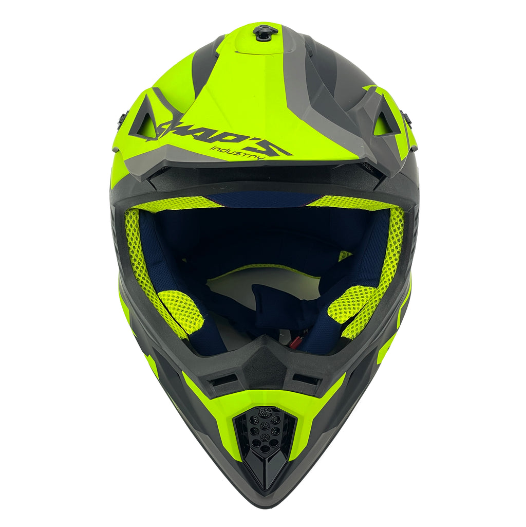 Mx Helmet Xl 62 Black/Green, Swap'S S818 Full Face Csw8G1105, !! Acu Gold Approved !!