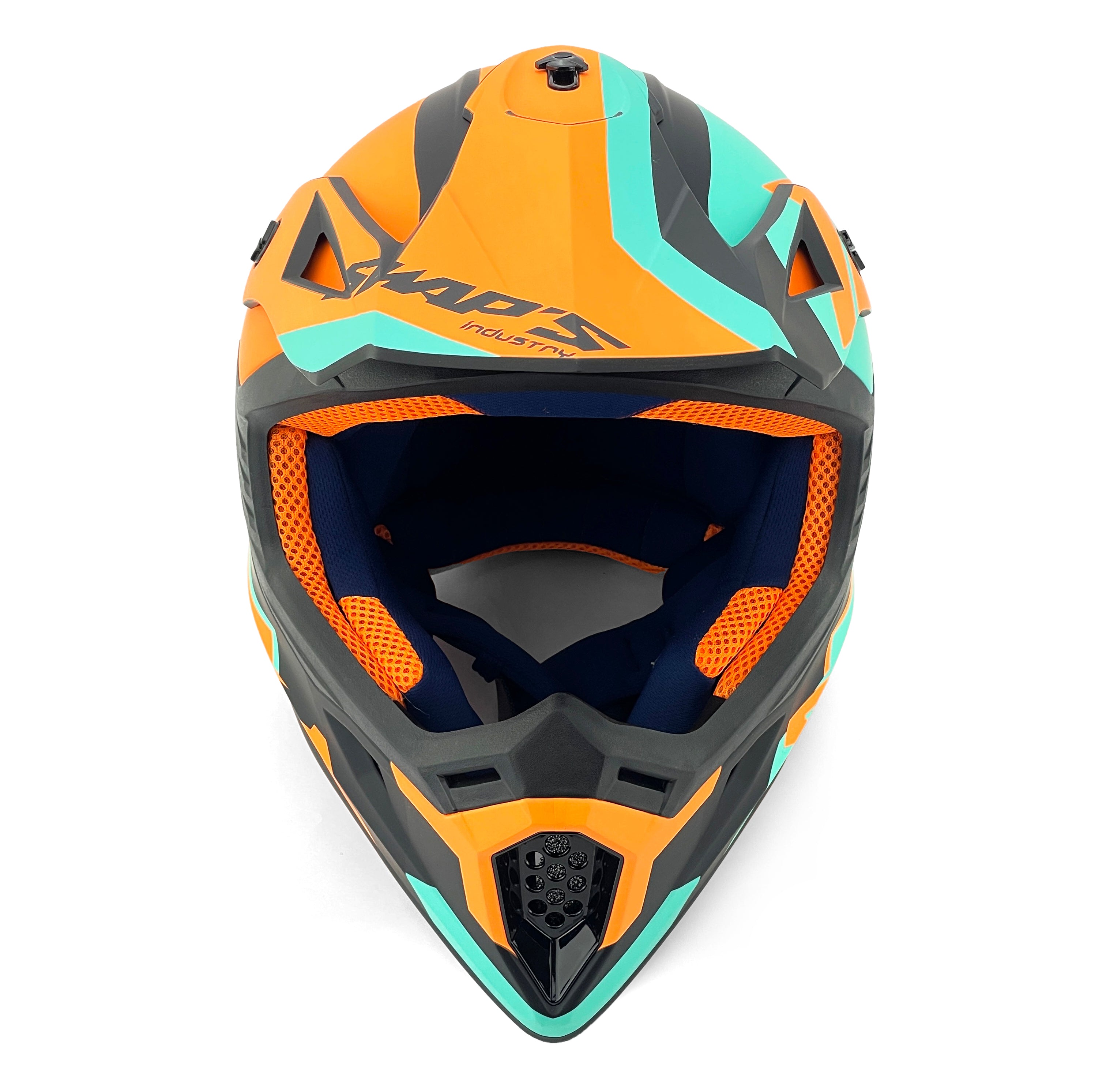Mx Helmet Xl 62 Black/Orange, Swap'S S818 Full Face Csw7G5105, !! Acu Gold Approved !!