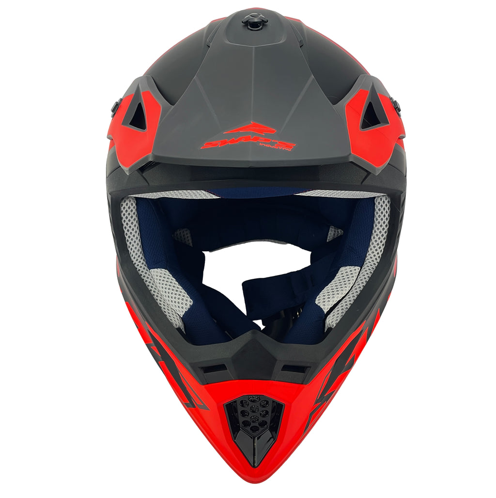 Mx Helmet Xl 62 Black/Red 21, Swap'S S818 Full Face Csw2F8105, !! Acu Gold Approved !!