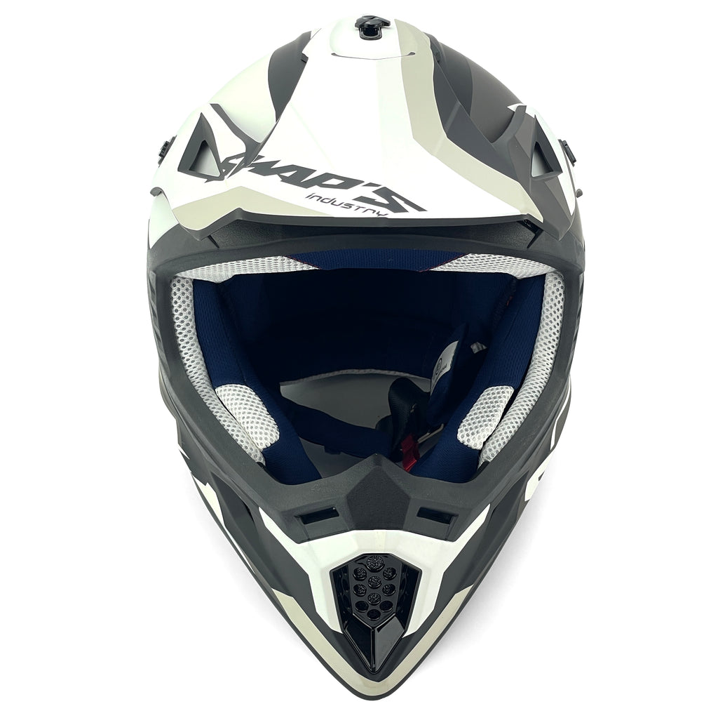 Mx Helmet Xl 62 Black/White, Swap'S S818 Full Face Csw5G1105, !! Acu Gold Approved !!