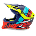 Mx Helmet Xl 62 Blue/Yellow 21, Swap'S S818 Full Face Csw9G0105, !! Acu Gold Approved !!