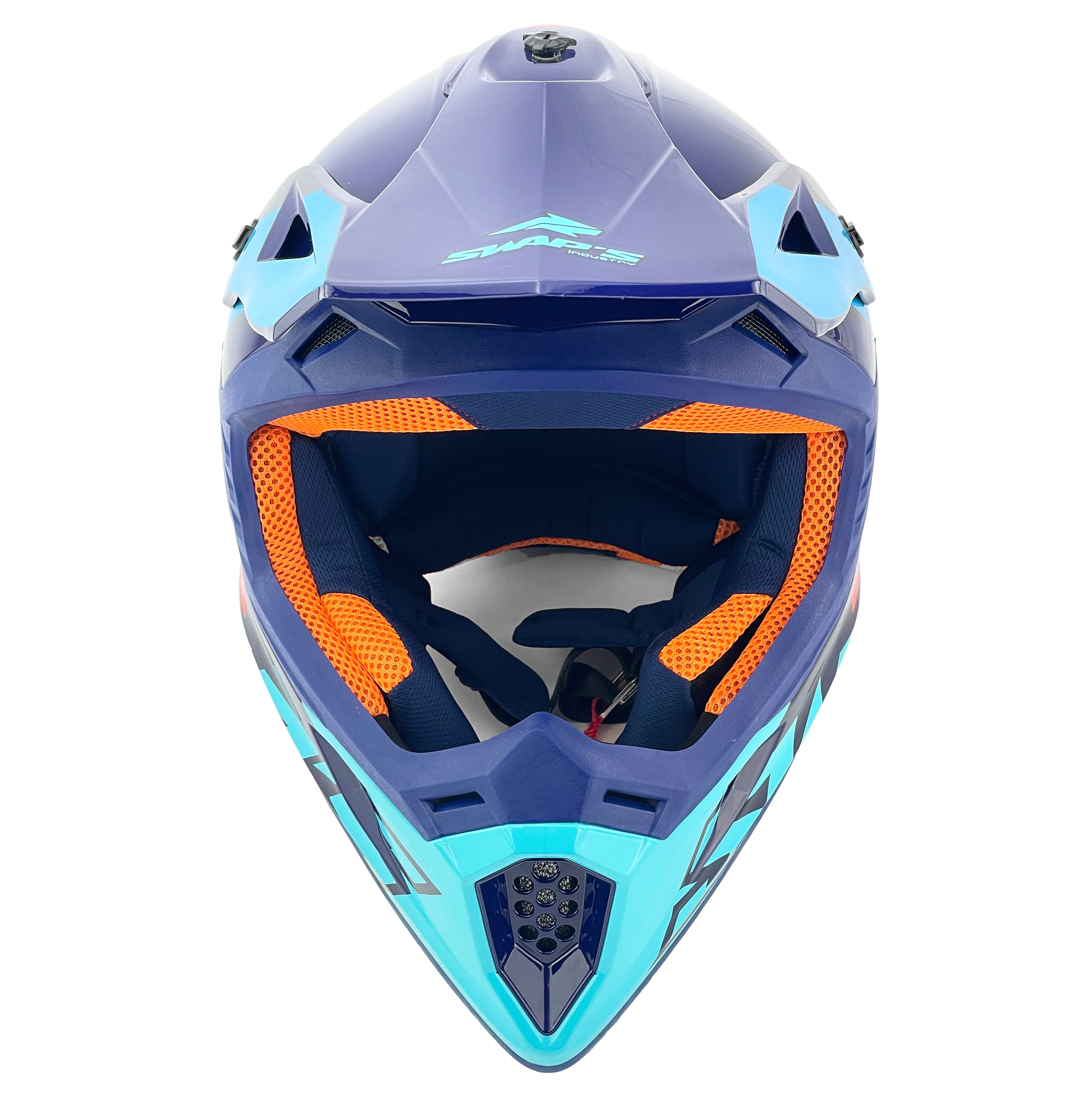 Mx Helmet Xl 62 White/Blue 21, Swap'S S818 Full Face Csw6G1105, !! Acu Gold Approved !!