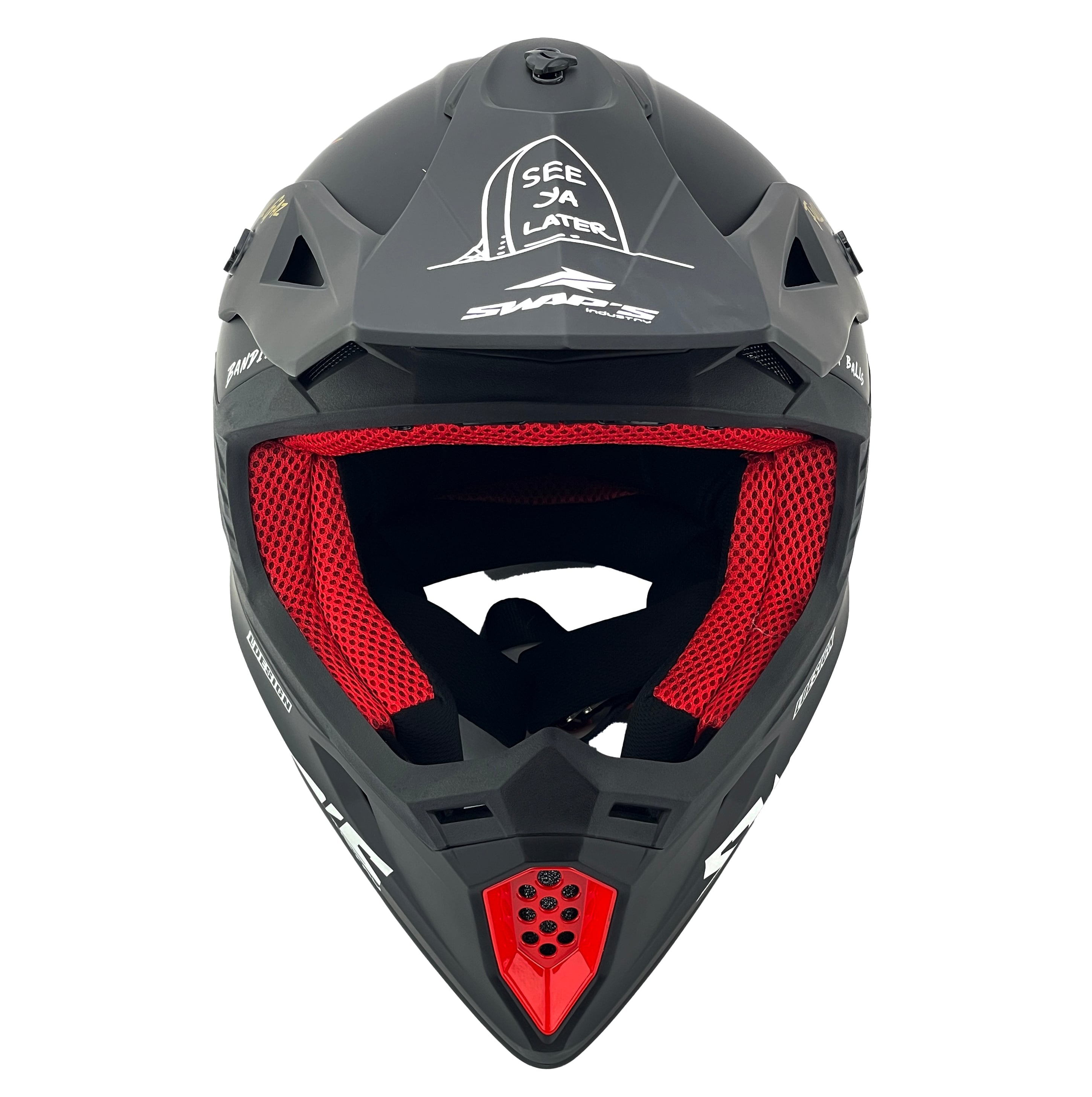 Motocross Helmet Swaps S818 - Matt Black Gold Full Gaz - Size Xl 61Cm - 62Cm