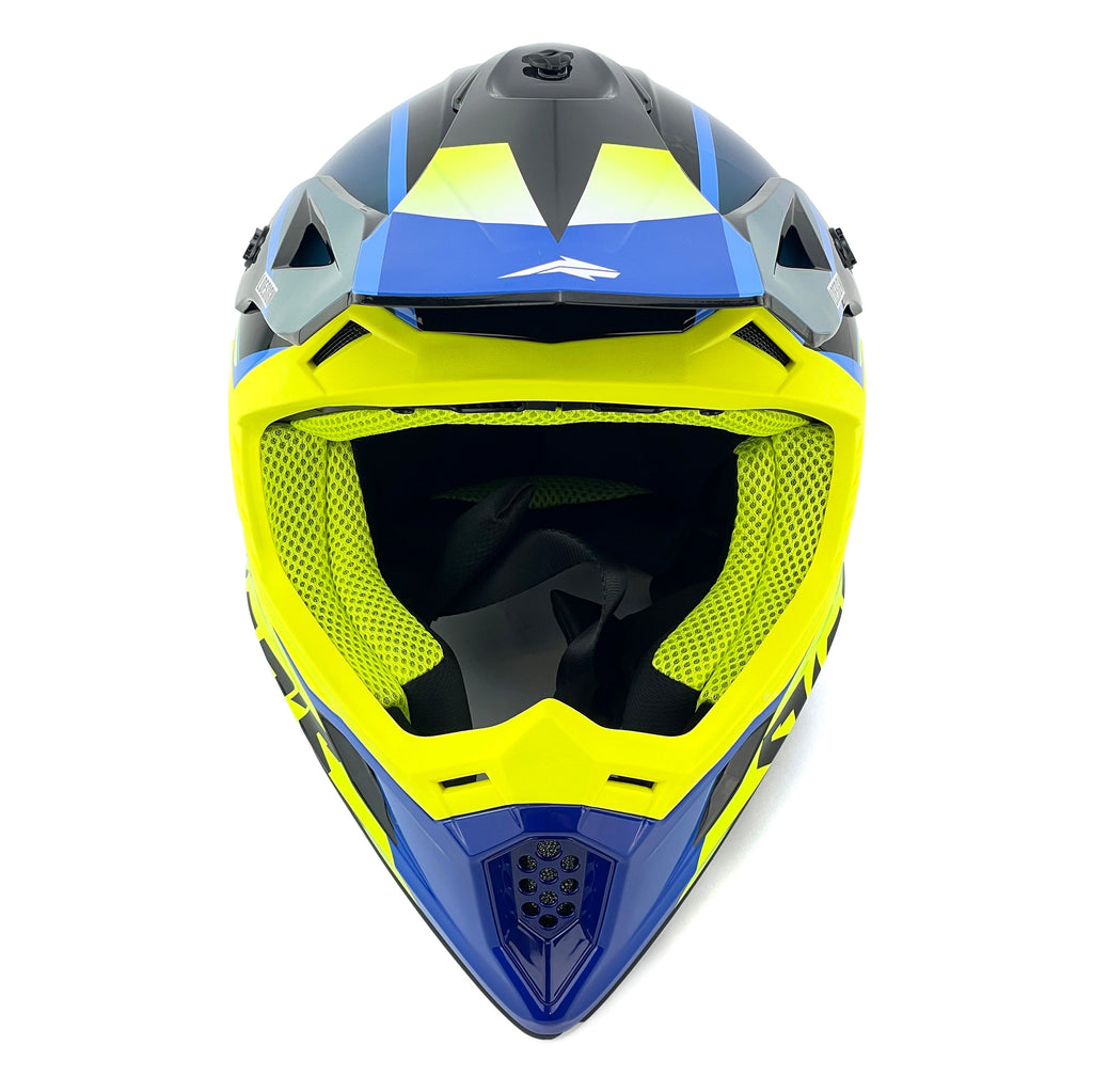 Motocross Helmet Swaps S818 - Shiny Fluo Yellow - Size Xl 61Cm - 62Cm