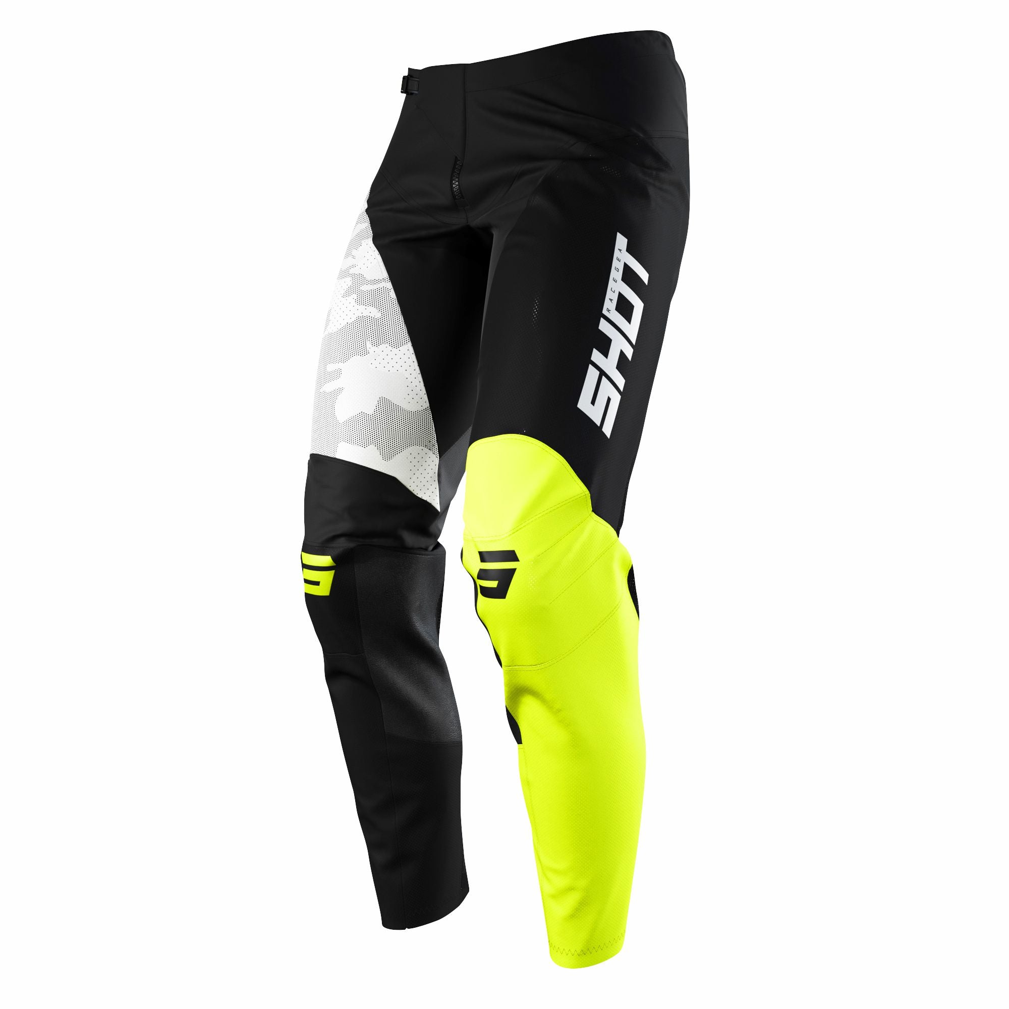 Shot Contact Pants Camo Neon Yellow