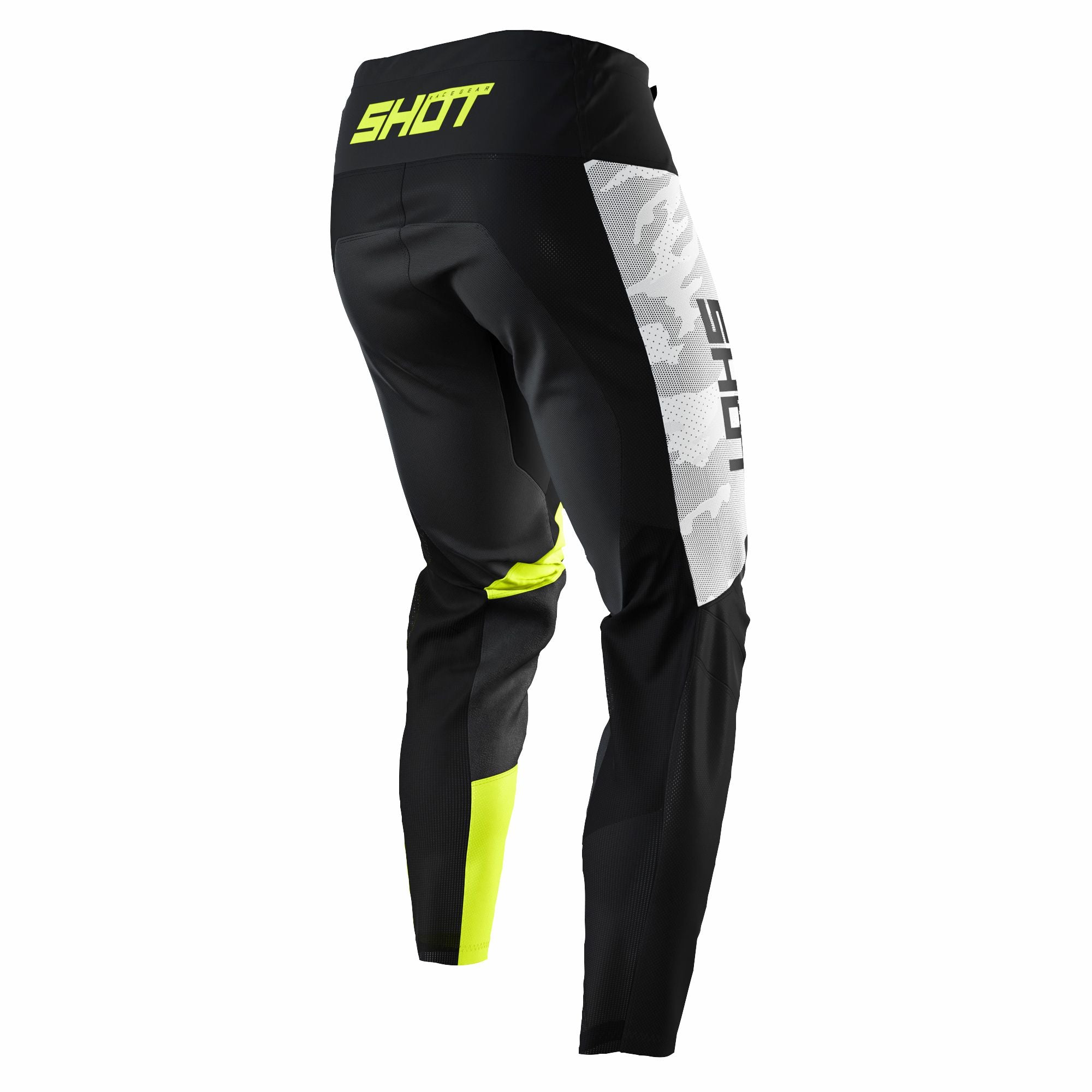 Shot Contact Pants Camo Neon Yellow