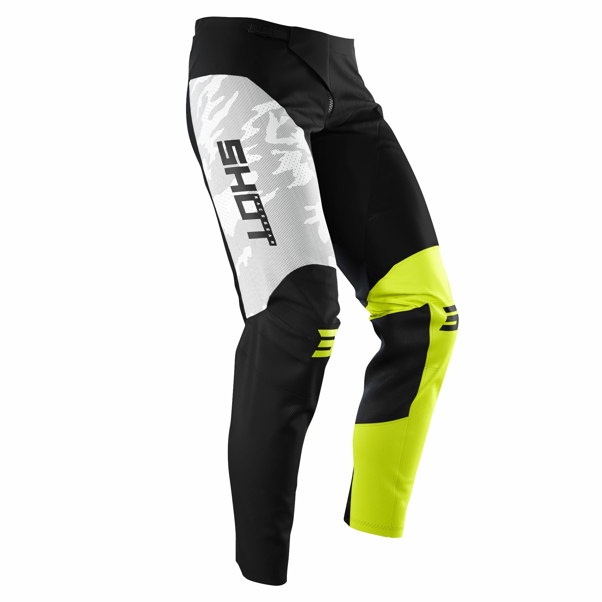 Shot Contact Pants Camo Neon Yellow