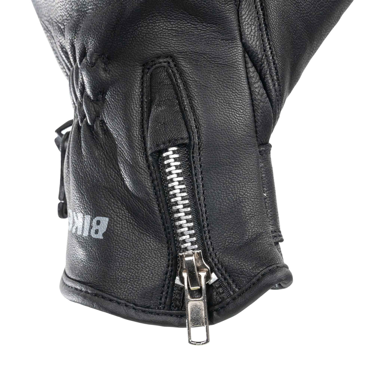 Bike It 'AMP' Road Leather Motorcycle Glove (Black/Red)