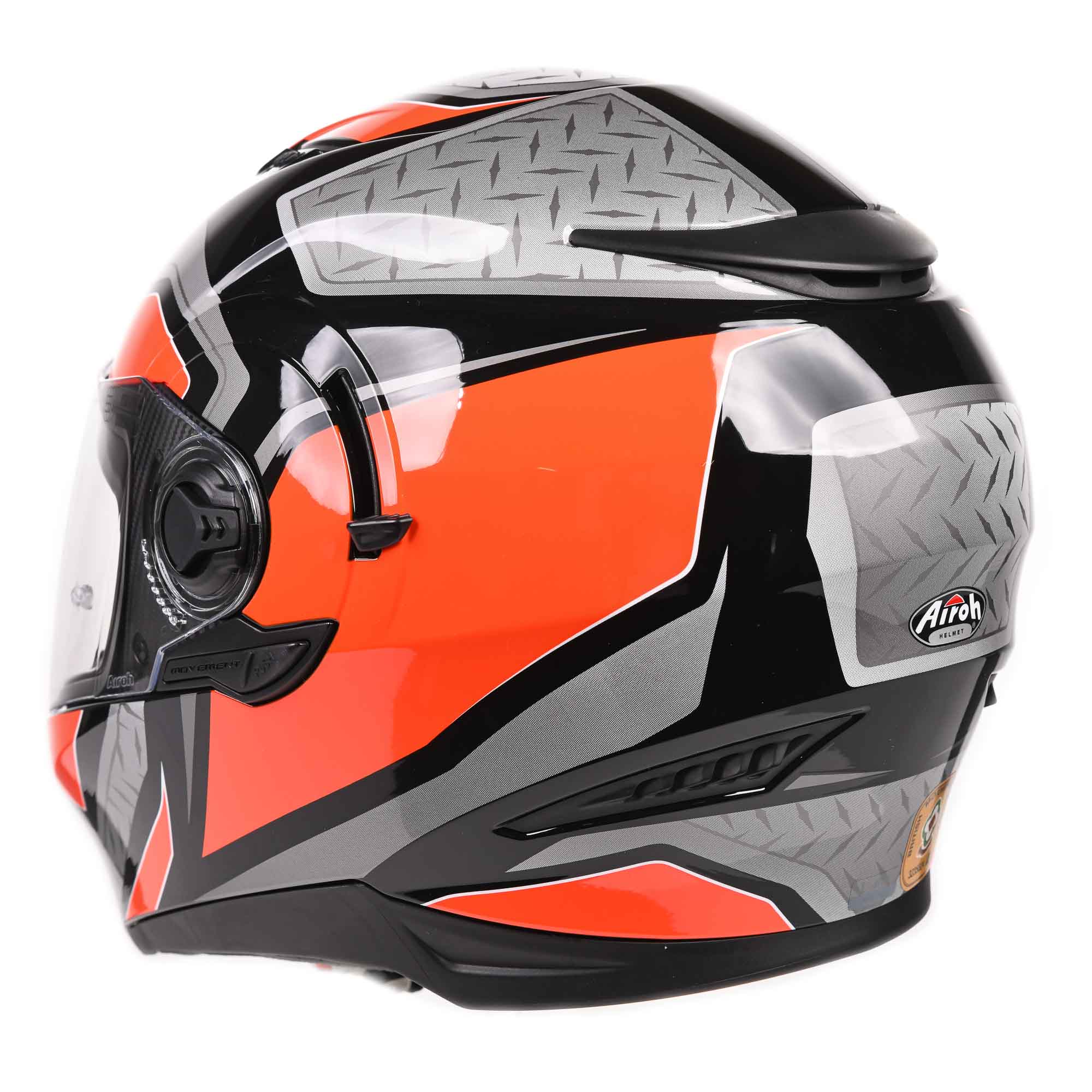Airoh Helmet Movement S Full Face - Steel Orange Gloss