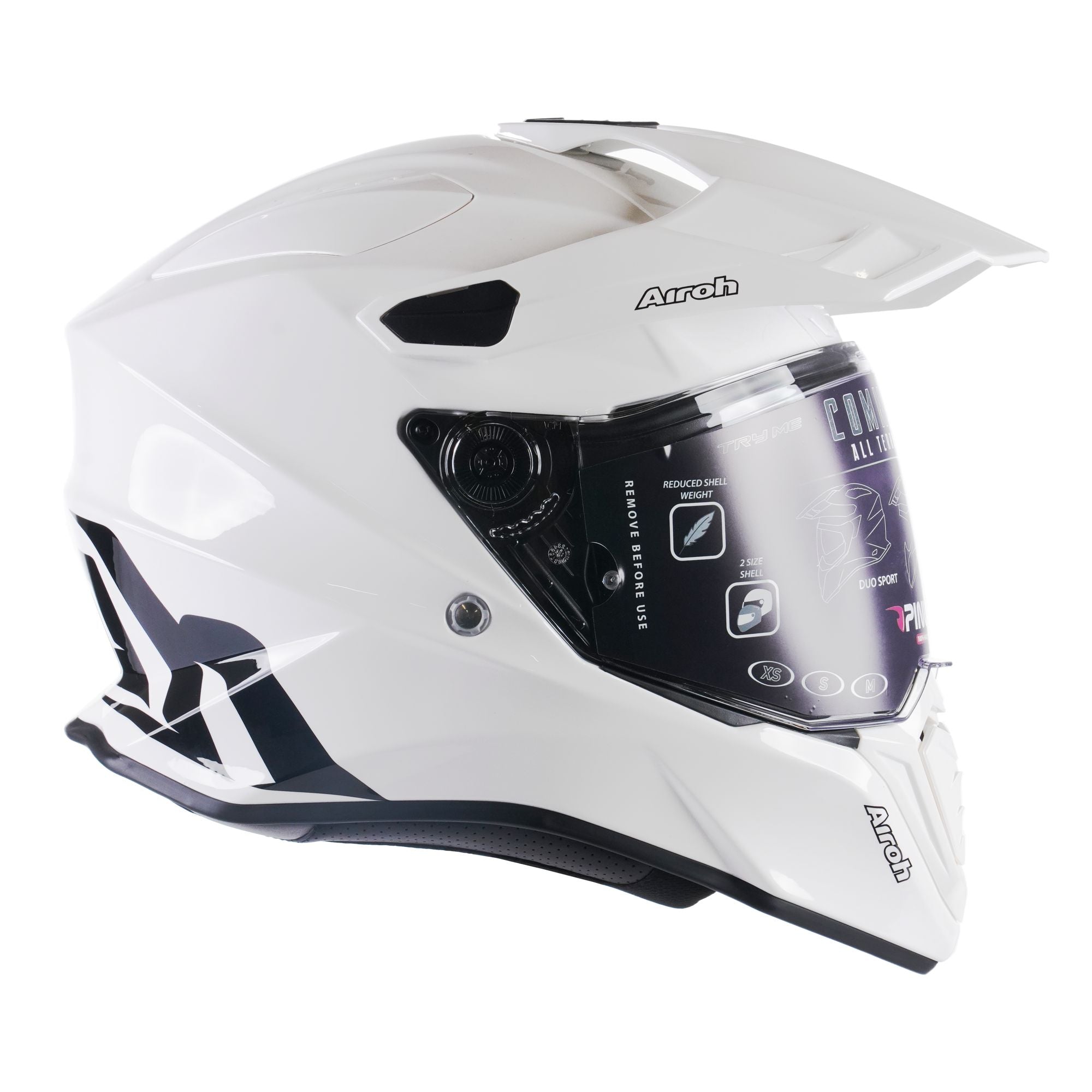 Airoh Commander Adventure Helmet - White Gloss