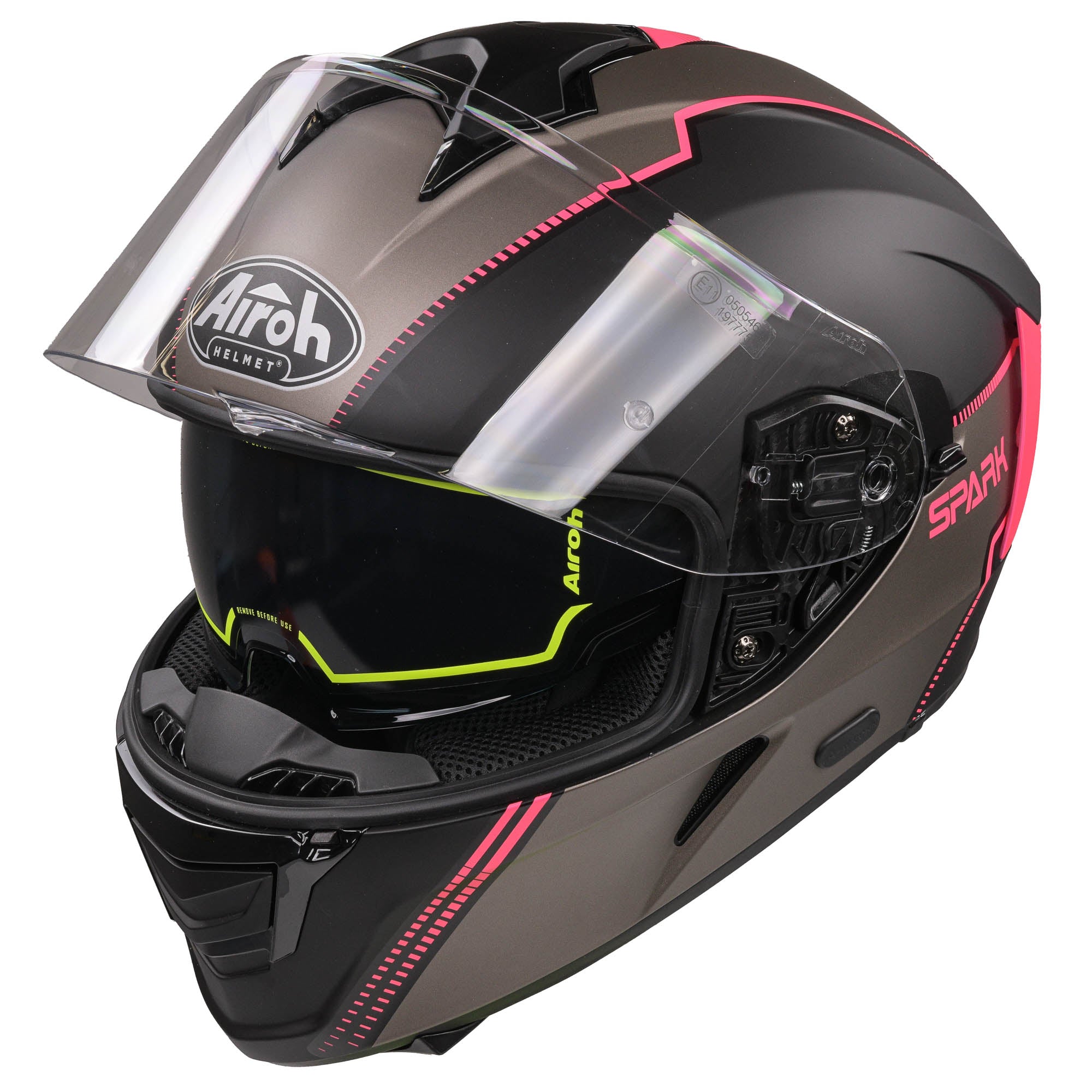 Airoh Spark Flow Helmet - Black/Pink MATT