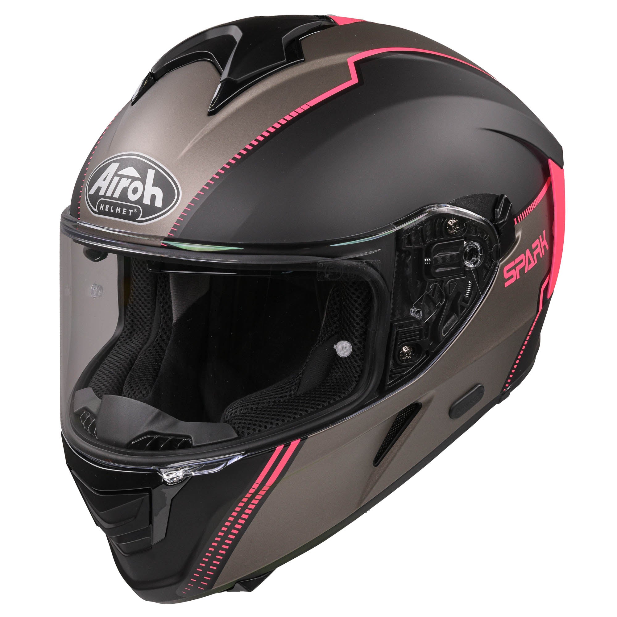 Airoh Spark Flow Helmet - Black/Pink MATT