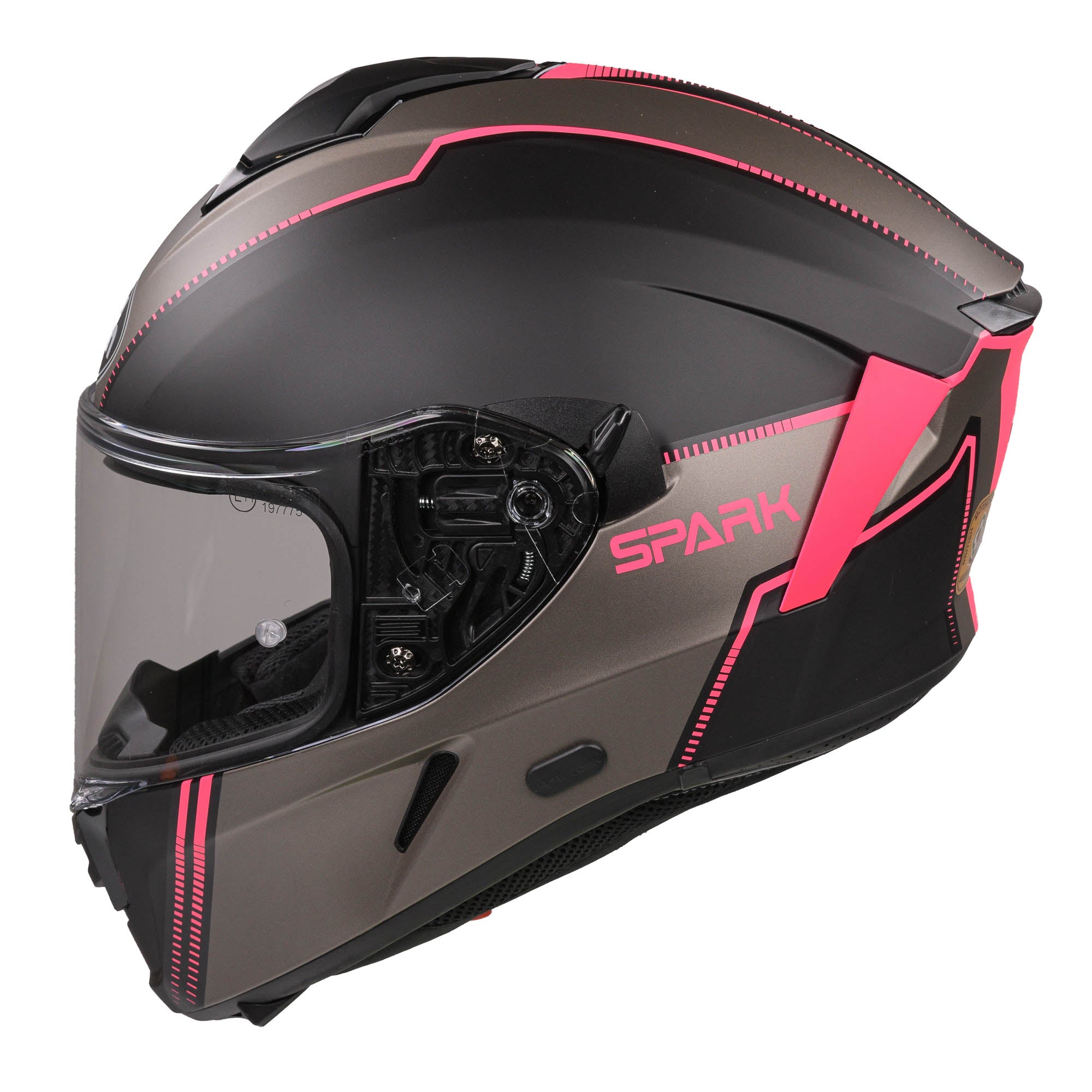 Airoh Spark Flow Helmet - Black/Pink MATT