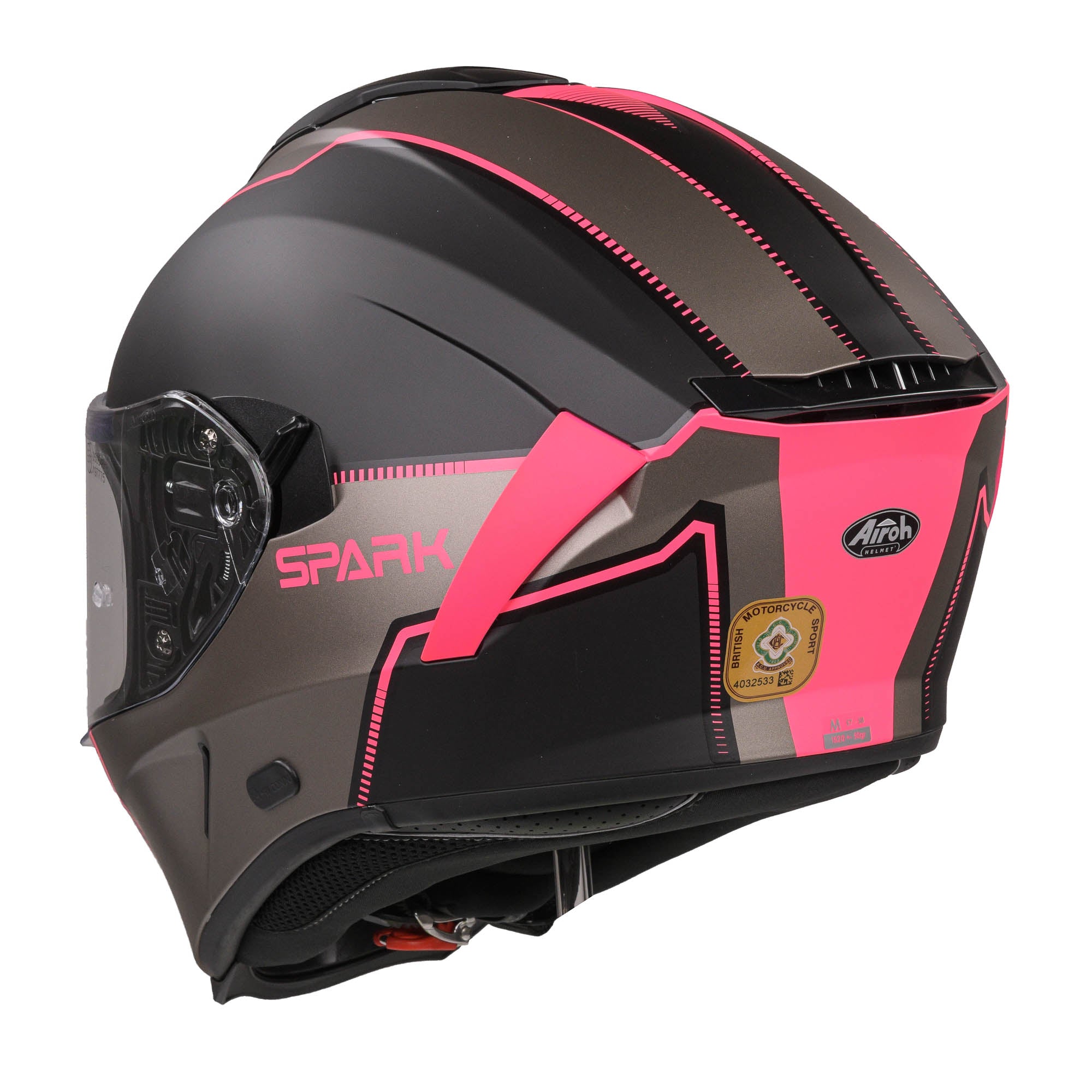 Airoh Spark Flow Helmet - Black/Pink MATT