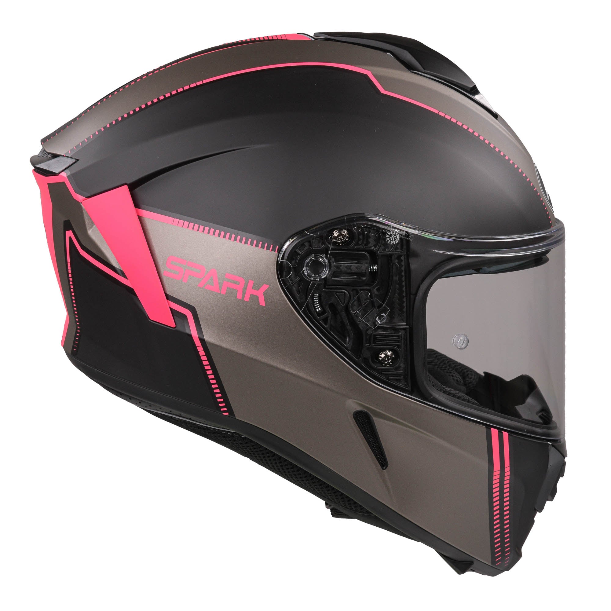 Airoh Spark Flow Helmet - Black/Pink MATT