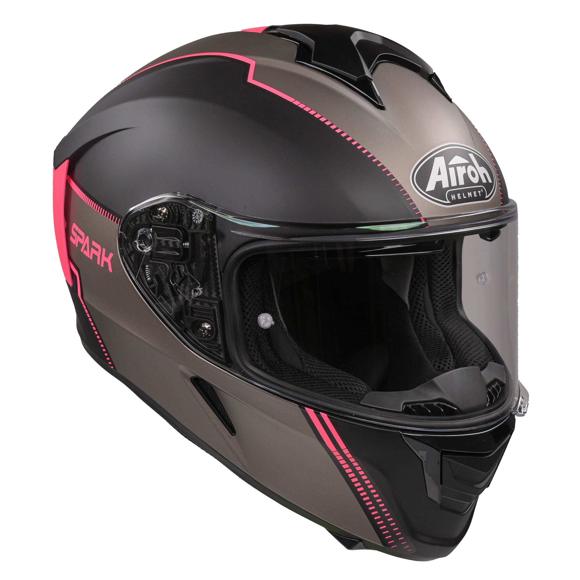 Airoh Spark Flow Helmet - Black/Pink MATT