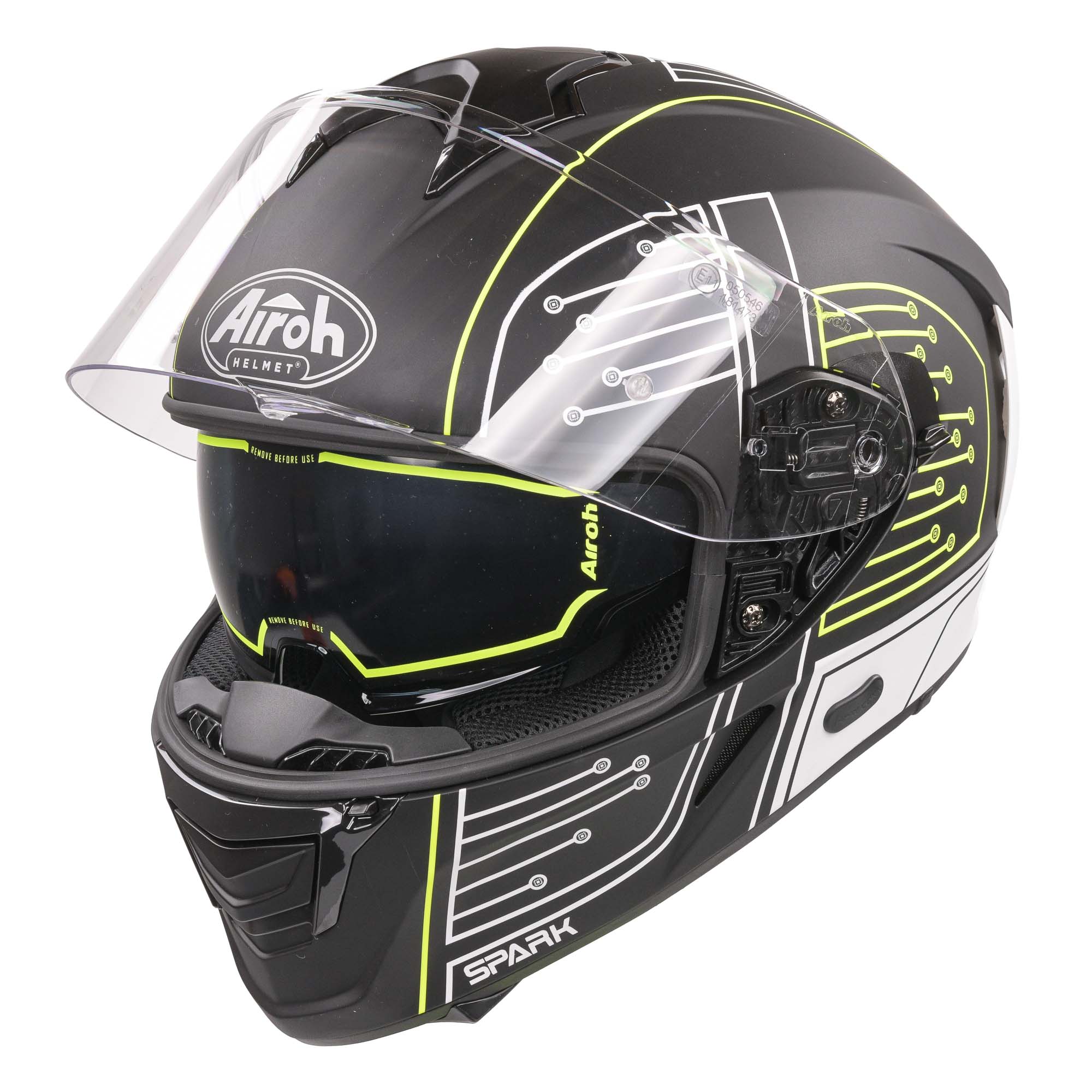 Airoh Spark Flow Helmet - Black Circuit MATT