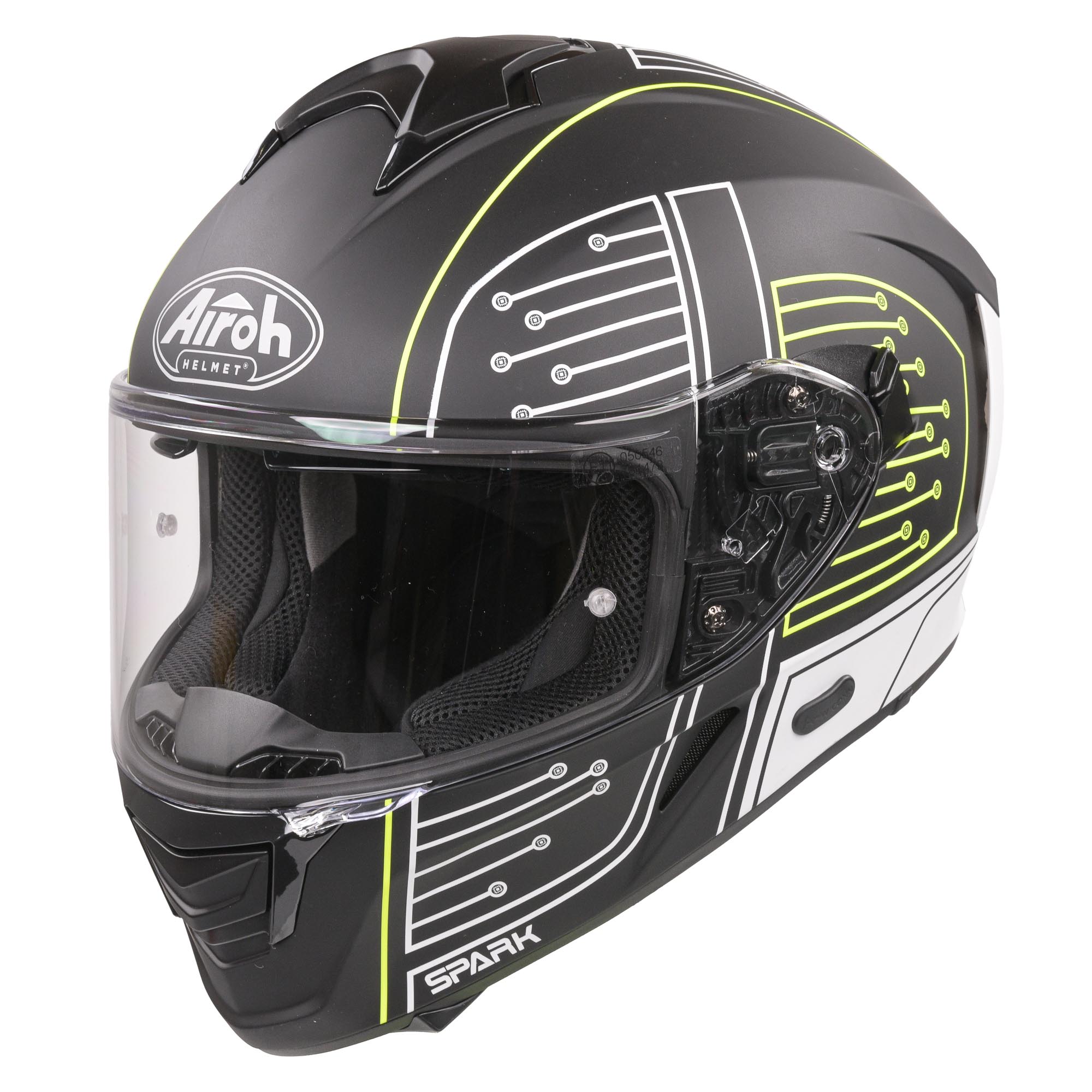 Airoh Spark Flow Helmet - Black Circuit MATT