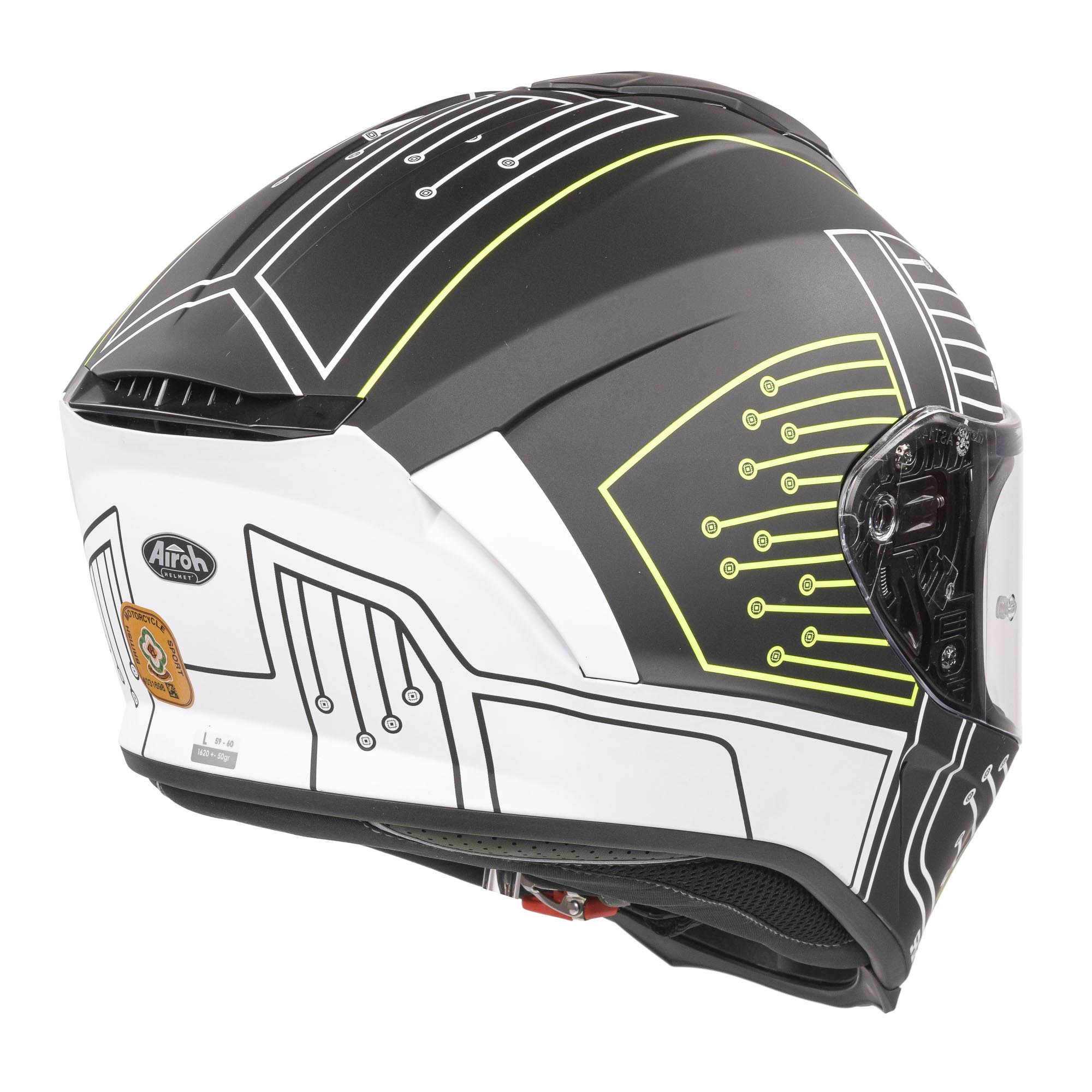 Airoh Spark Flow Helmet - Black Circuit MATT