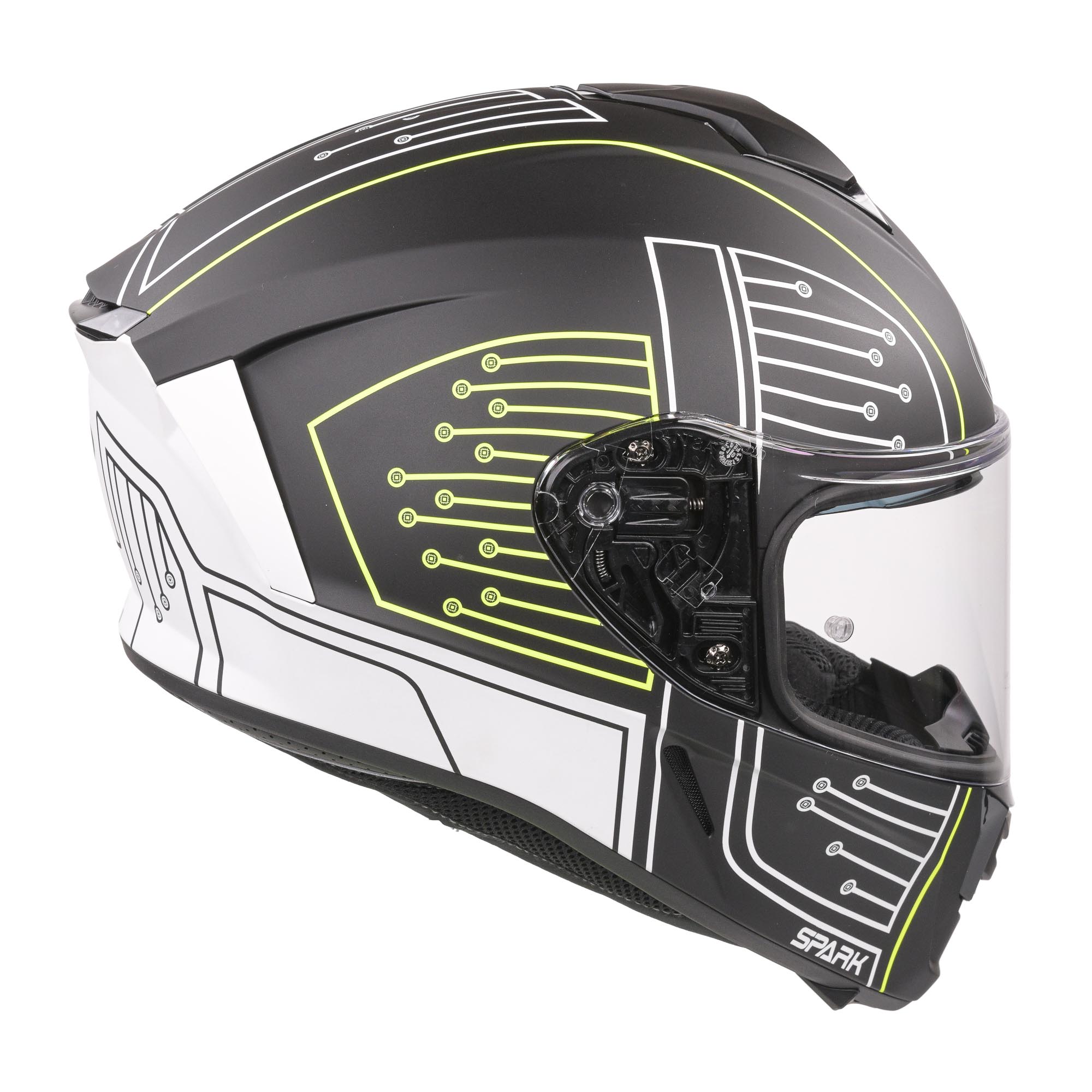 Airoh Spark Flow Helmet - Black Circuit MATT