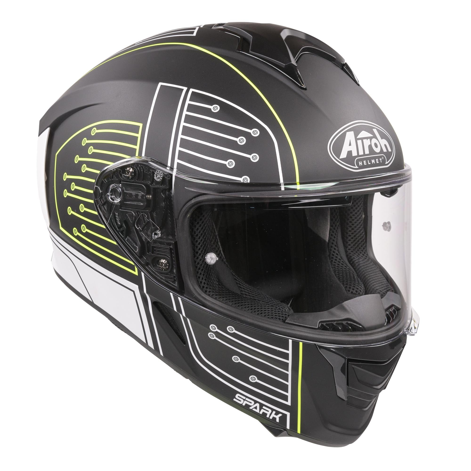 Airoh Spark Flow Helmet - Black Circuit MATT
