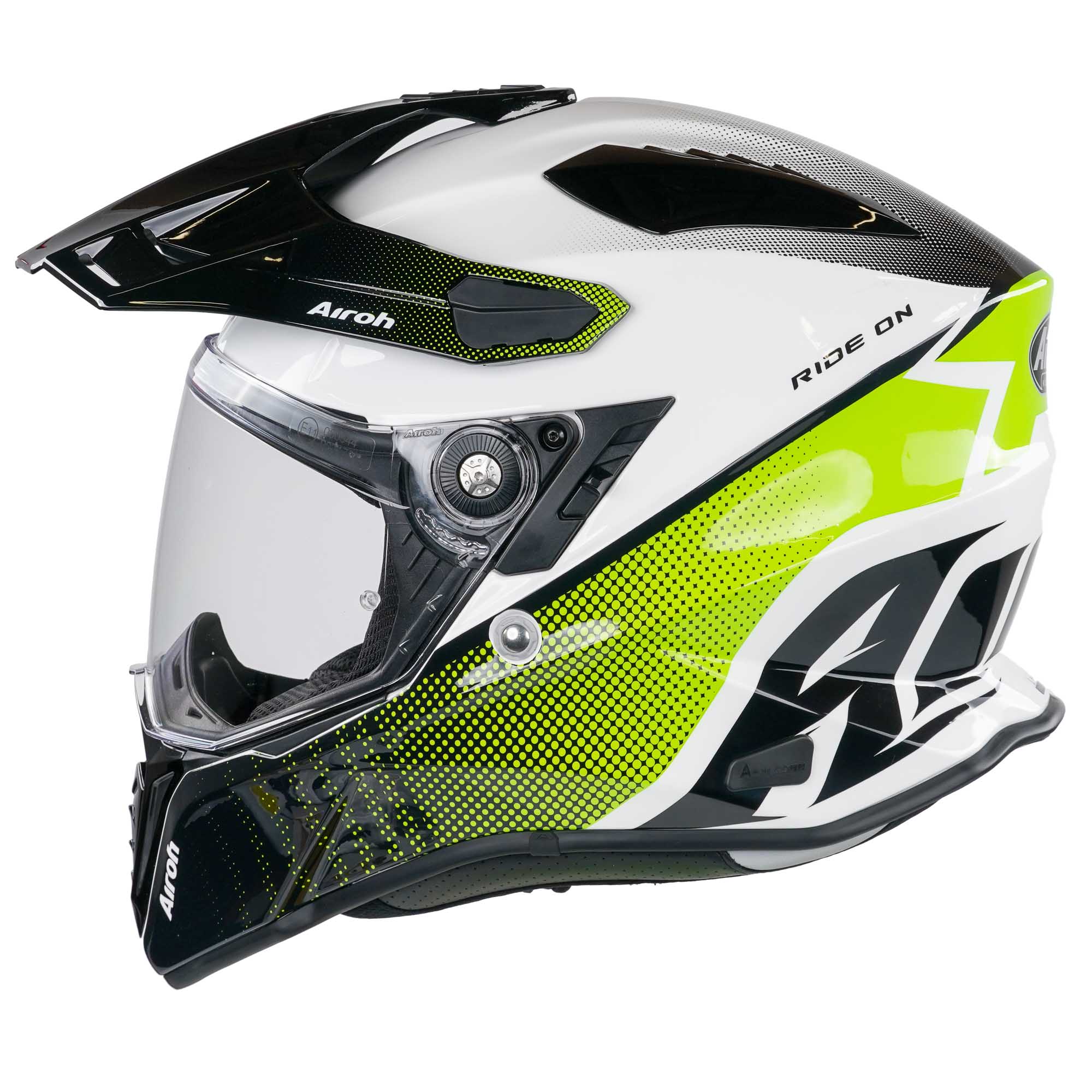 Airoh Commander Adventure Helmet - Progress Lime Gloss