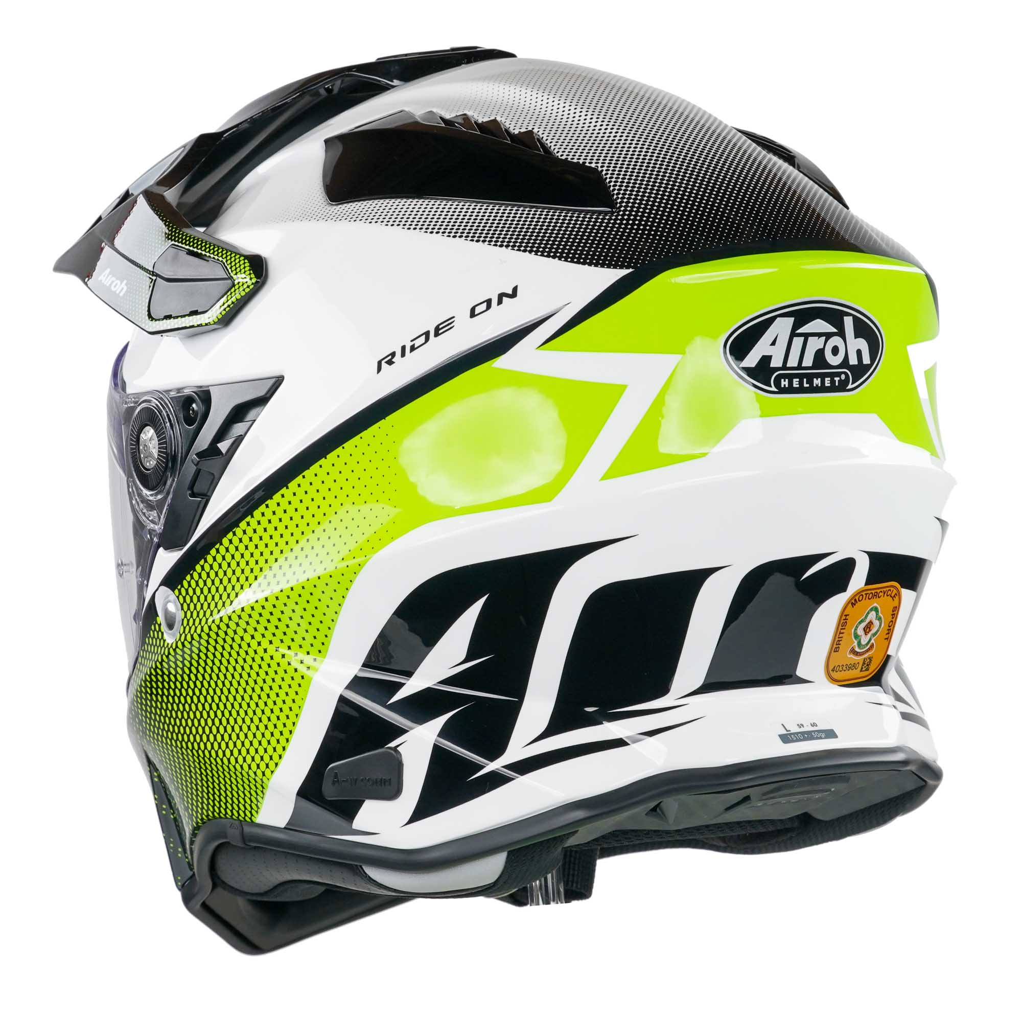 Airoh Commander Adventure Helmet - Progress Lime Gloss