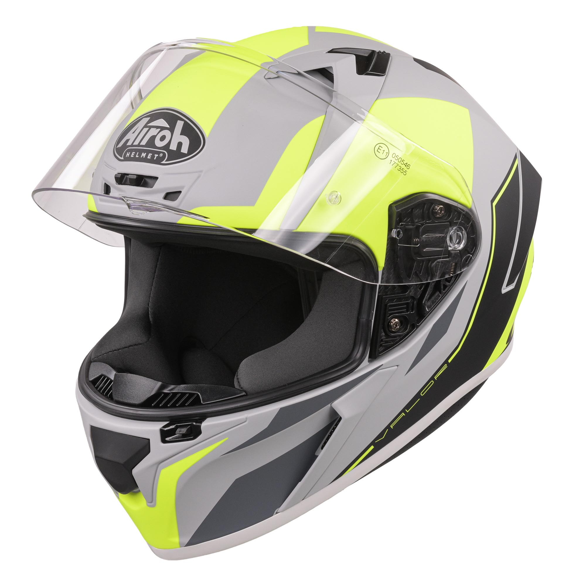 Airoh Valor Full Face Motorcycle Helmet - Matt WINGS FLURO YELLOW