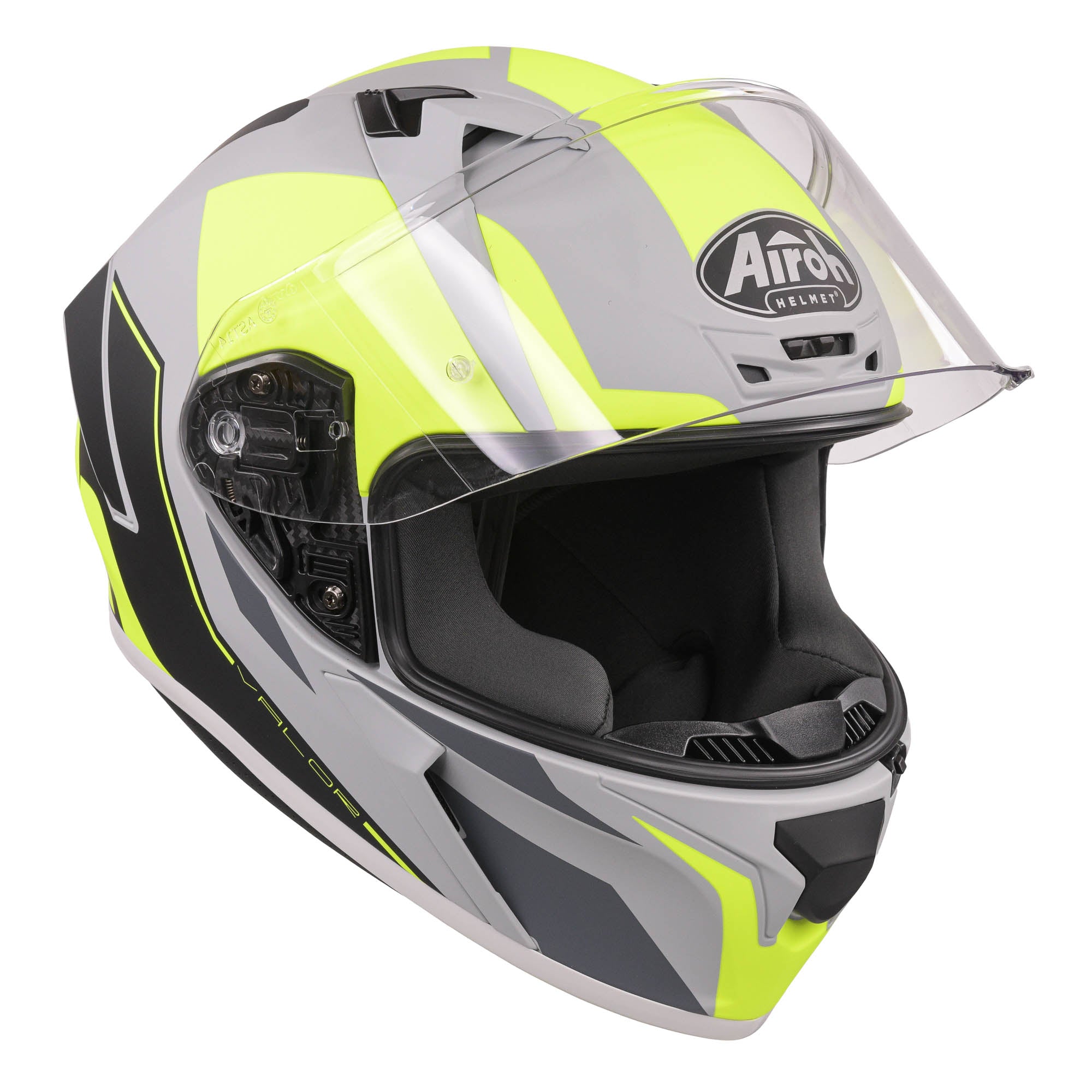 Airoh Valor Full Face Motorcycle Helmet - Matt WINGS FLURO YELLOW