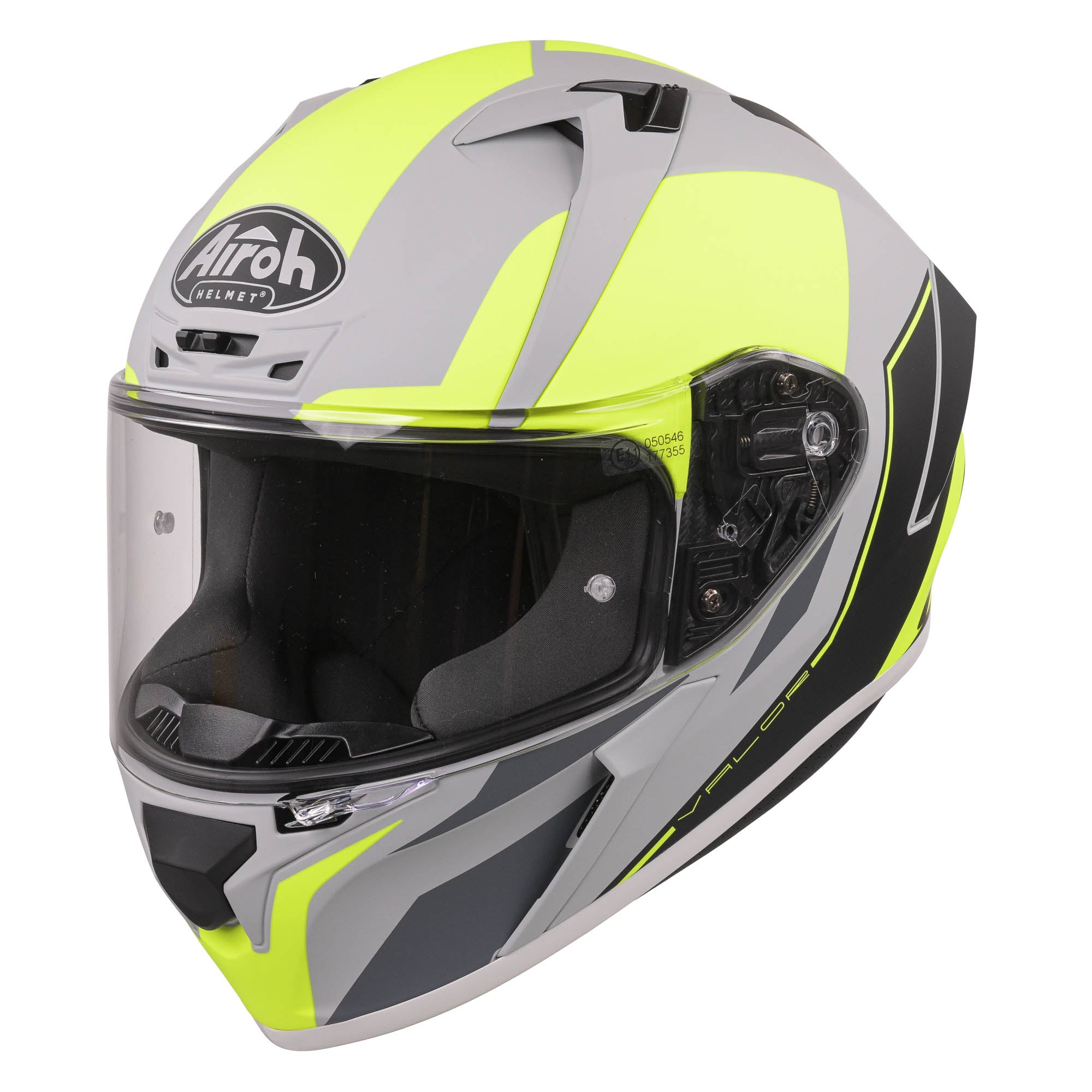 Airoh Valor Full Face Motorcycle Helmet - Matt WINGS FLURO YELLOW