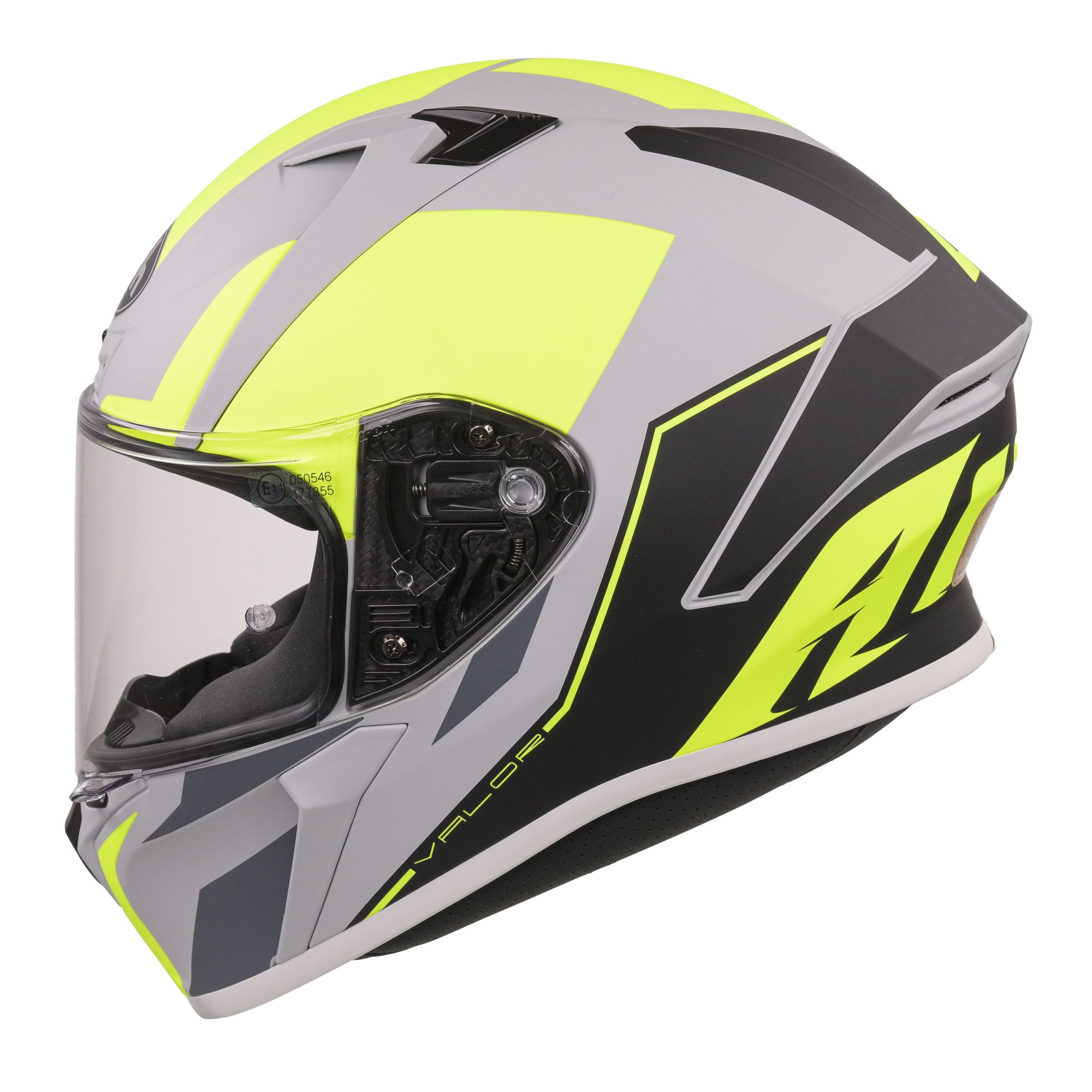 Airoh Valor Full Face Motorcycle Helmet - Matt WINGS FLURO YELLOW