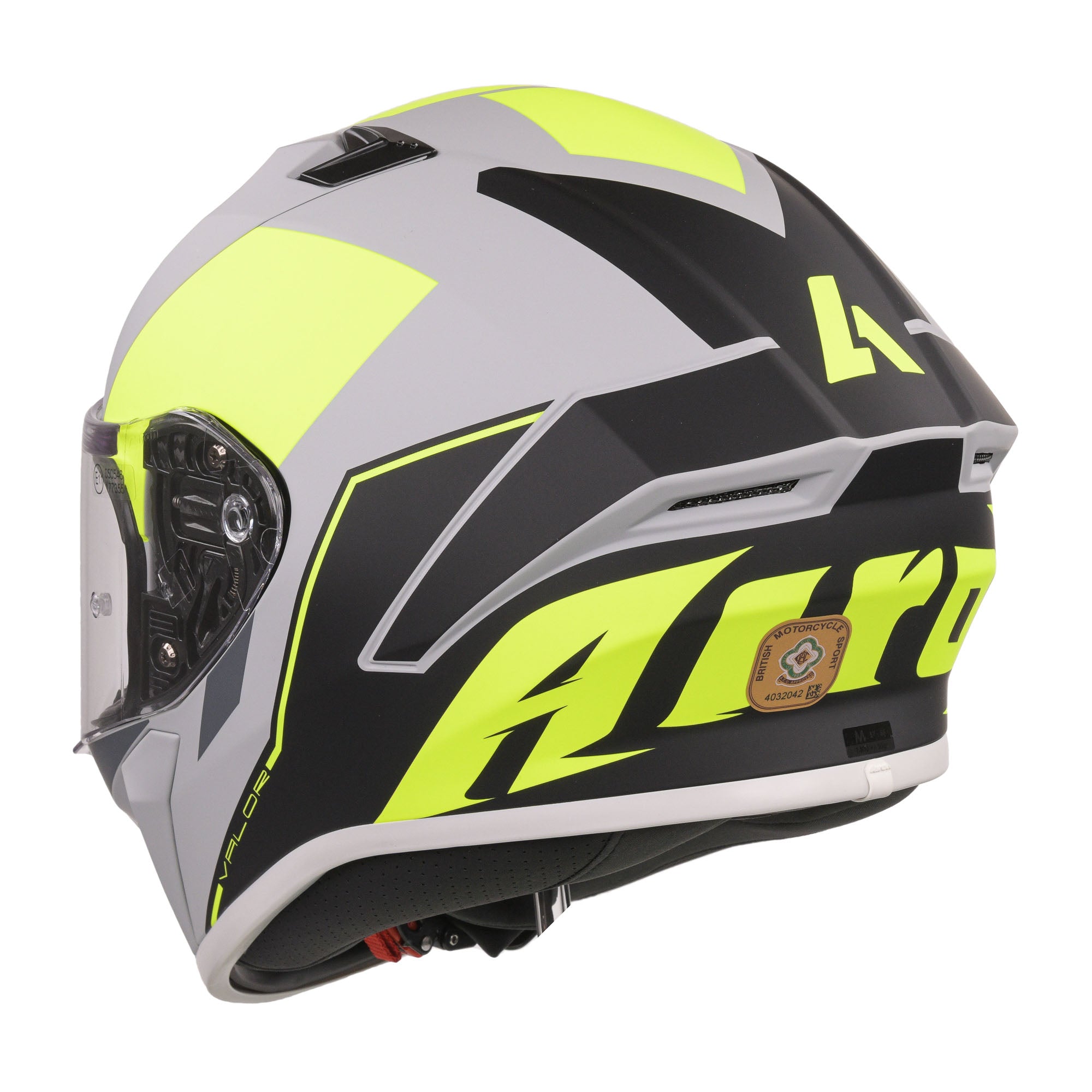 Airoh Valor Full Face Motorcycle Helmet - Matt WINGS FLURO YELLOW