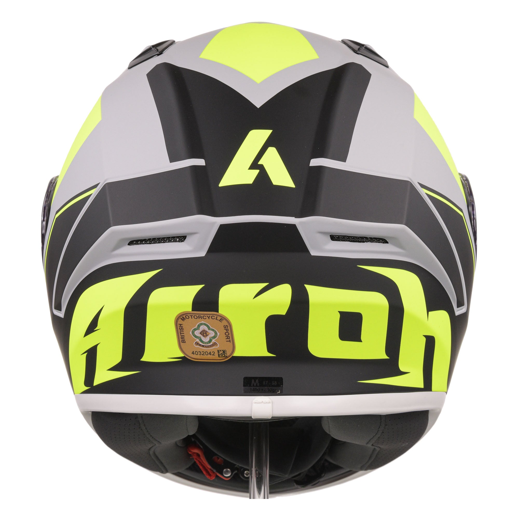 Airoh Valor Full Face Motorcycle Helmet - Matt WINGS FLURO YELLOW