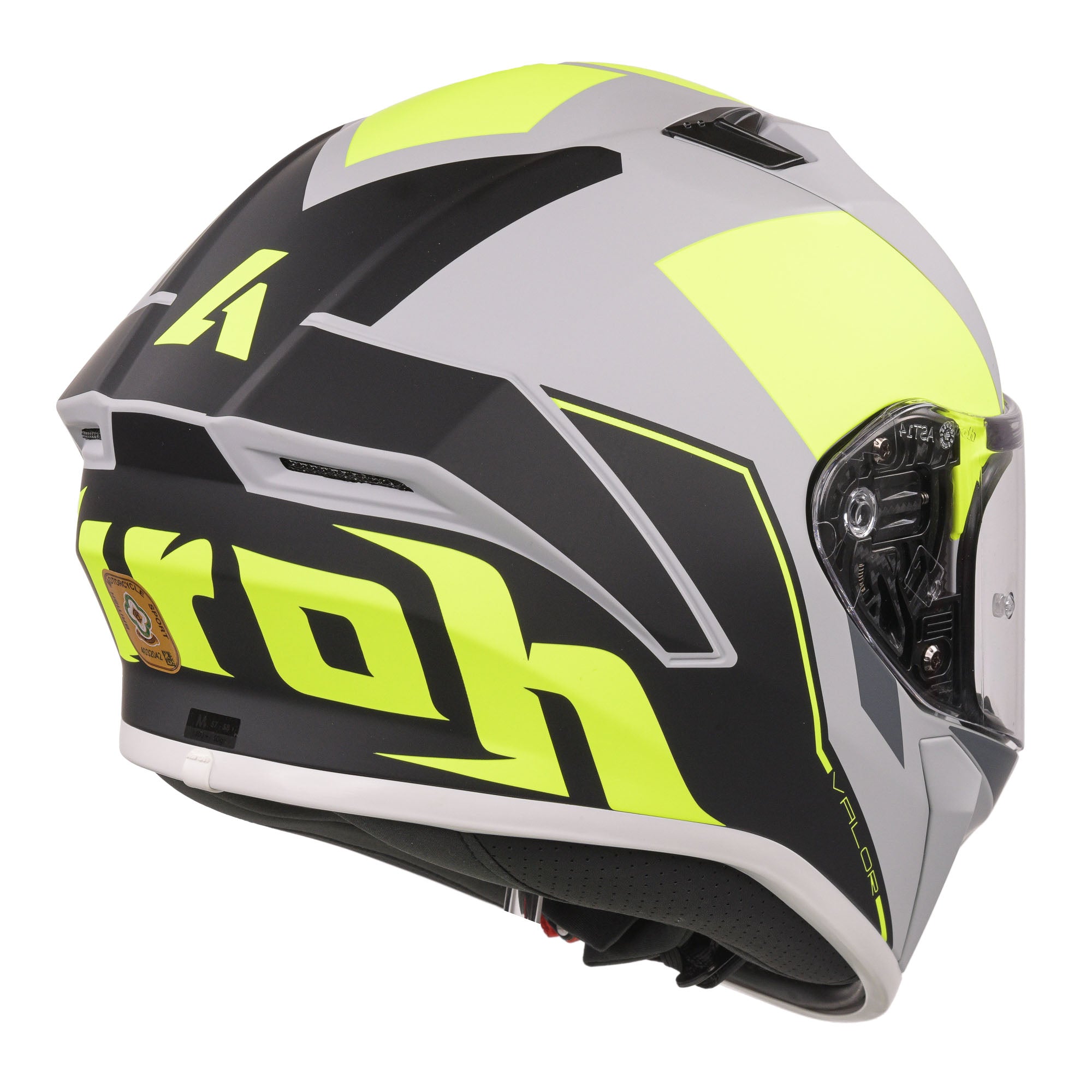 Airoh Valor Full Face Motorcycle Helmet - Matt WINGS FLURO YELLOW