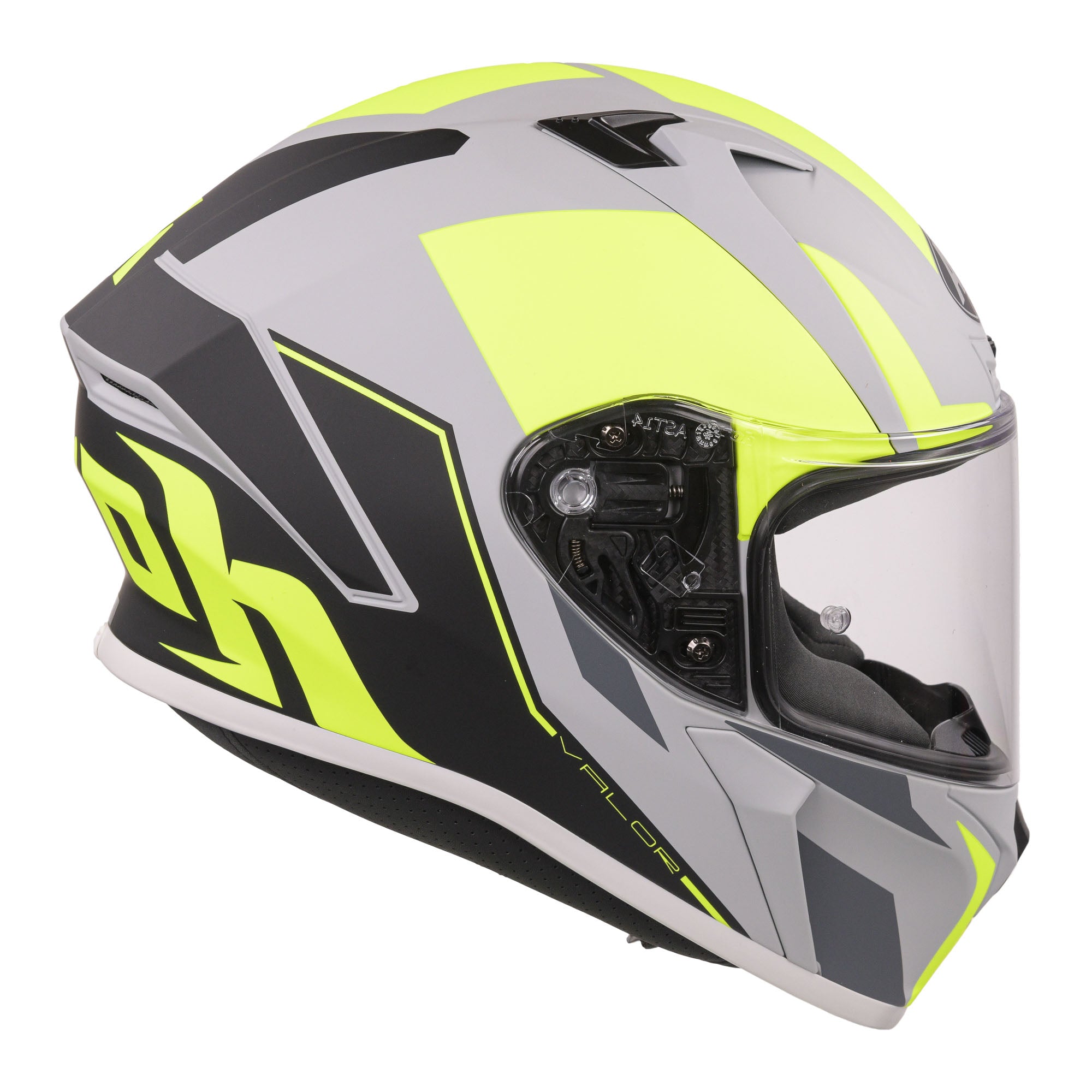 Airoh Valor Full Face Motorcycle Helmet - Matt WINGS FLURO YELLOW