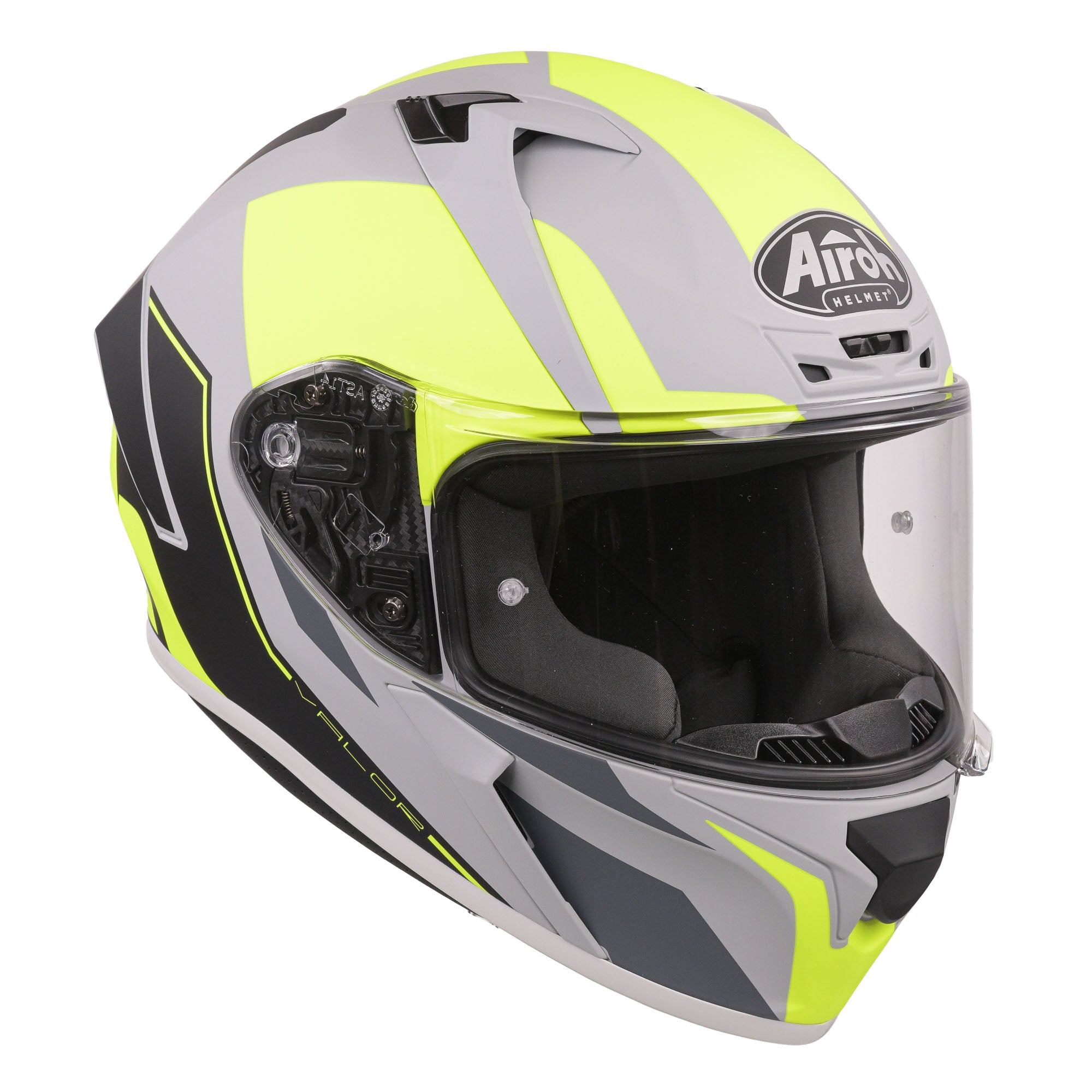 Airoh Valor Full Face Motorcycle Helmet - Matt WINGS FLURO YELLOW